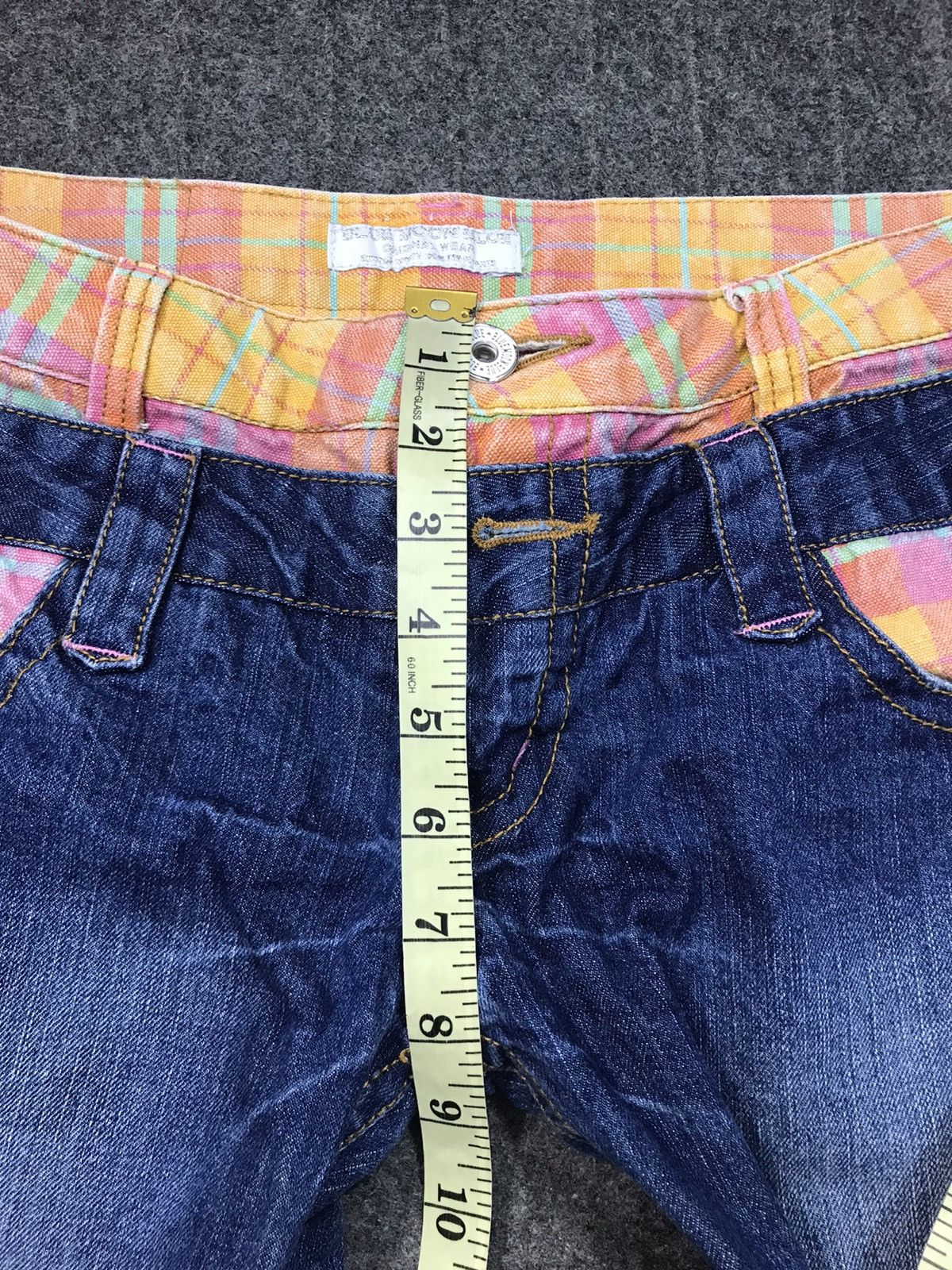 Japanese Brand Blue Moon Blue Double Waist Denim Jeans Embroidery Size 32" / US 10 / IT 46 - 16 Thumbnail