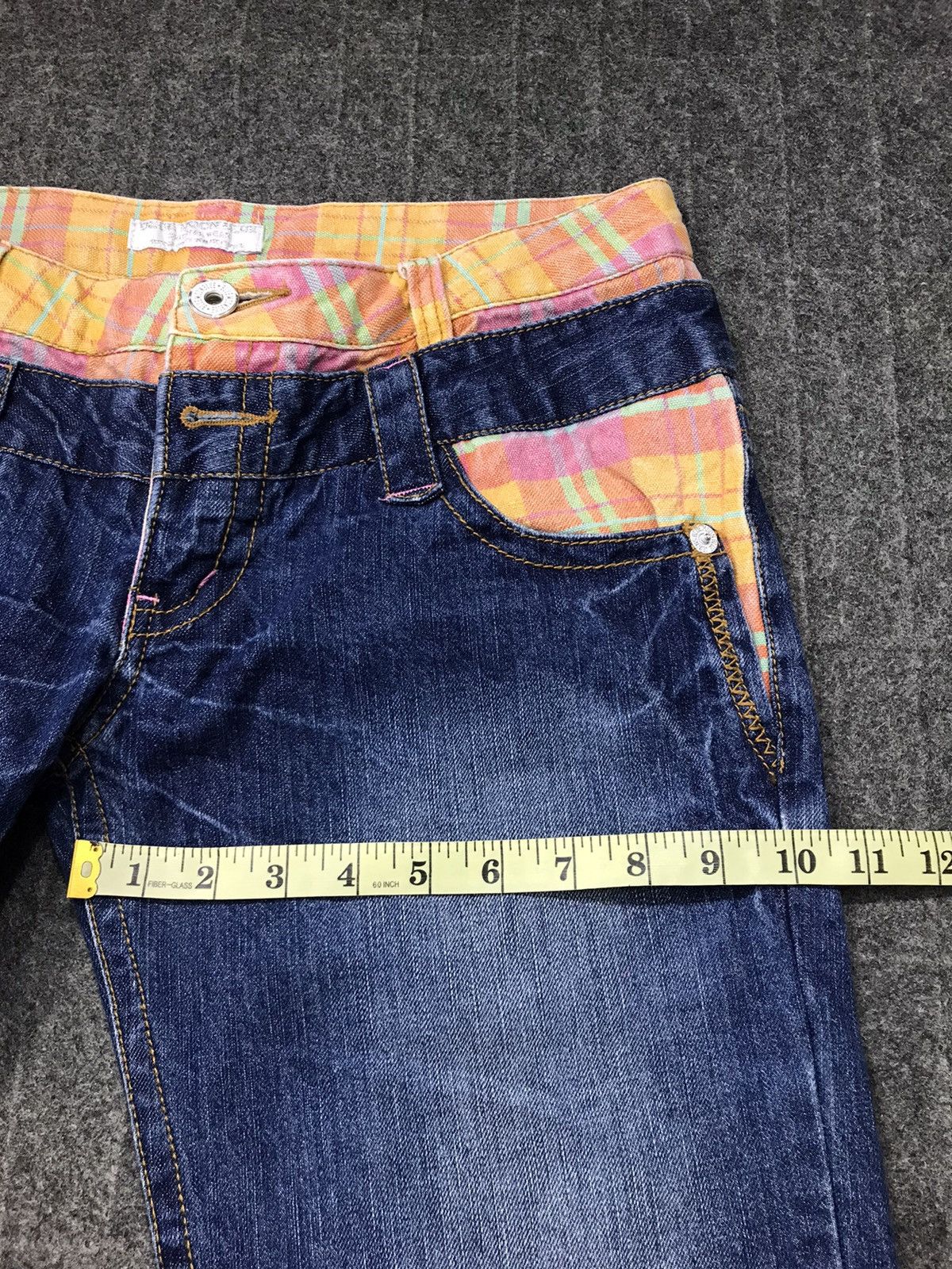Japanese Brand Blue Moon Blue Double Waist Denim Jeans Embroidery Size 32" / US 10 / IT 46 - 17 Thumbnail