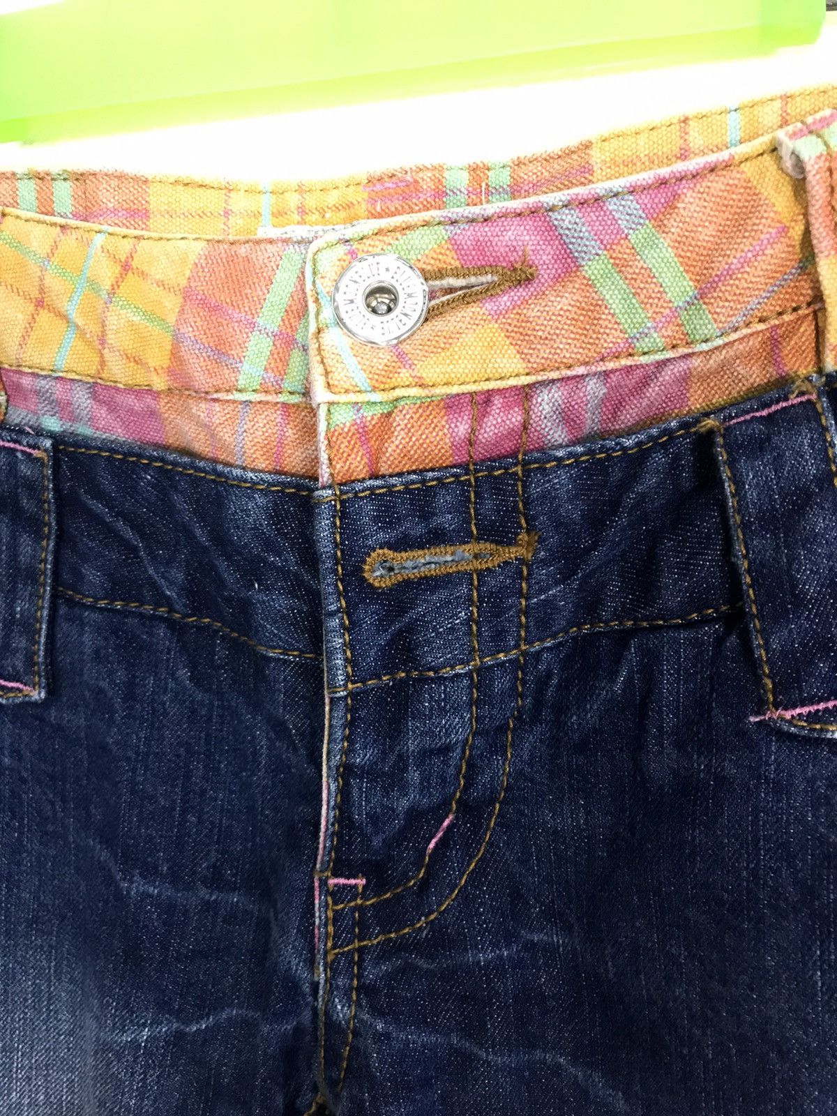 Japanese Brand Blue Moon Blue Double Waist Denim Jeans Embroidery Size 32" / US 10 / IT 46 - 3 Thumbnail