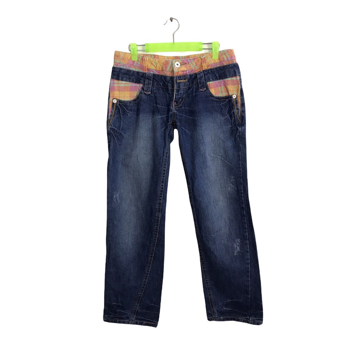 Japanese Brand Blue Moon Blue Double Waist Denim Jeans Embroidery Size 32" / US 10 / IT 46 - 2 Thumbnail