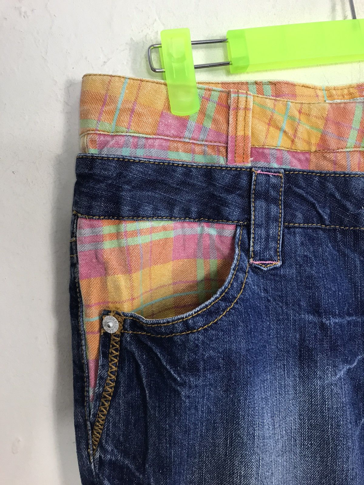 Japanese Brand Blue Moon Blue Double Waist Denim Jeans Embroidery Size 32" / US 10 / IT 46 - 4 Thumbnail