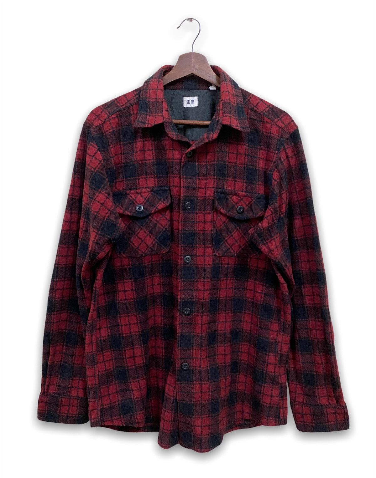 Flannel × Japanese Brand × Uniqlo Uniqlo Flannel Red Checkered Japanese Brand Size US L / EU 52-54 / 3 - 1 Thumbnail