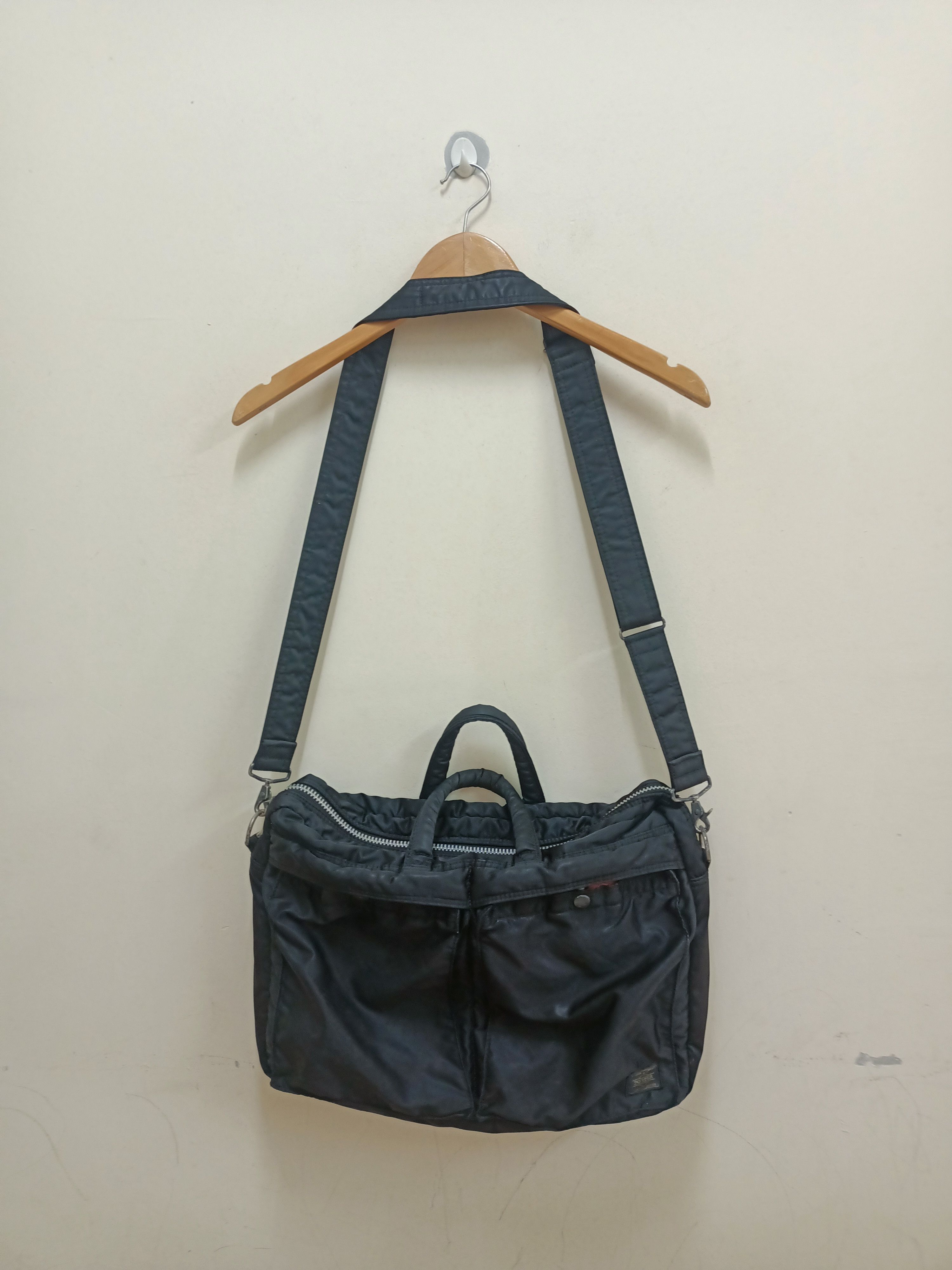 Porter Yoshida Japan Bikers Sling Bag in Black, Men's