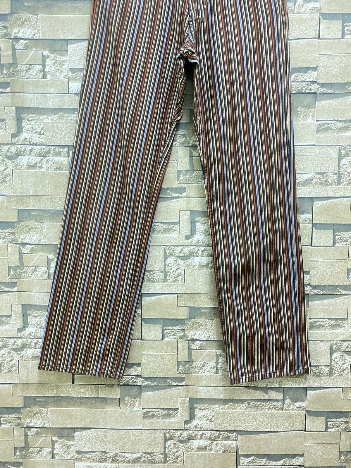 Designer × Japanese Brand INTERNATIONAL WORLD JEANS Multicolour Striped Denim Size US 29 - 6 Thumbnail