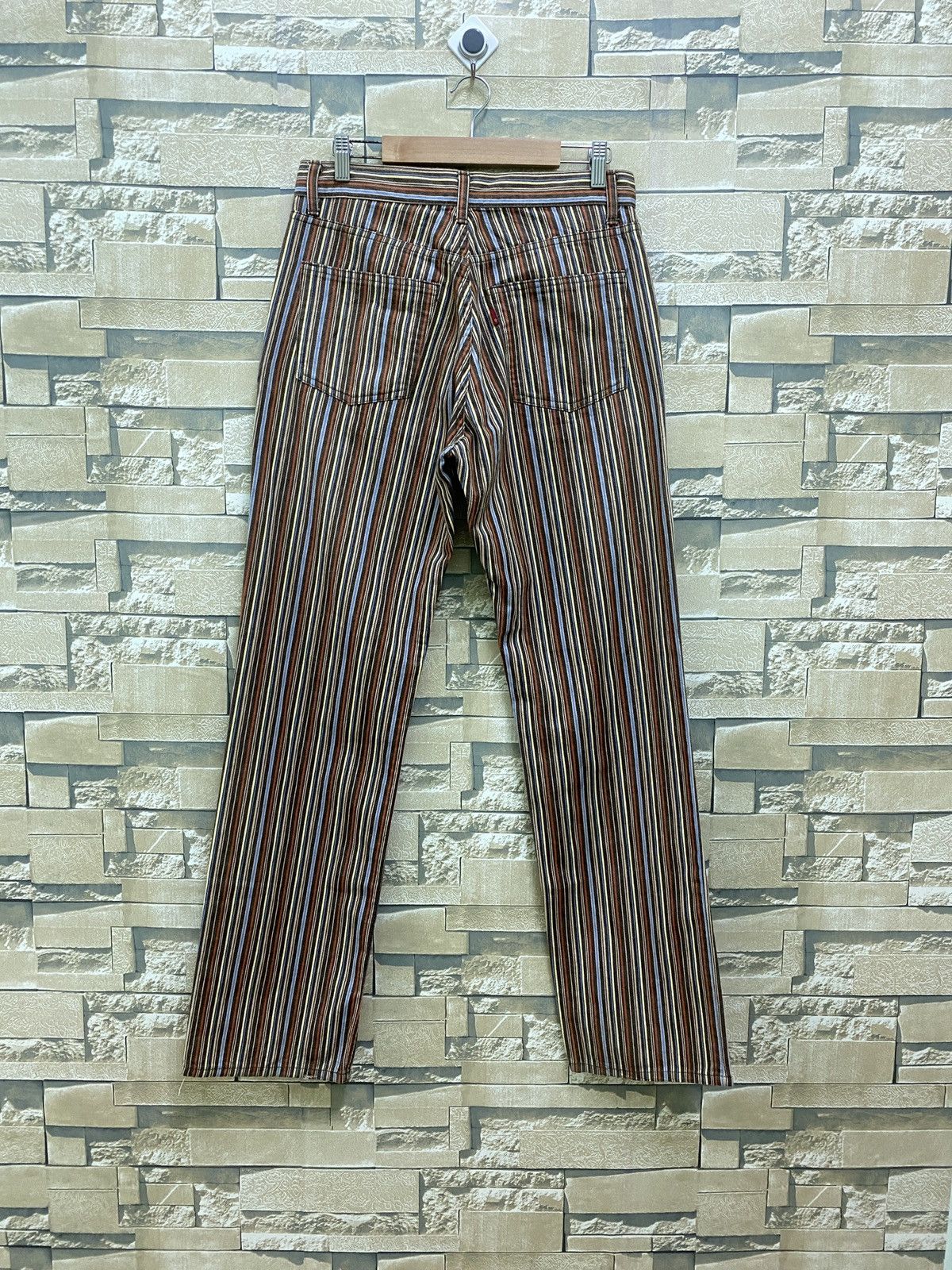 Designer × Japanese Brand INTERNATIONAL WORLD JEANS Multicolour Striped Denim Size US 29 - 2 Thumbnail