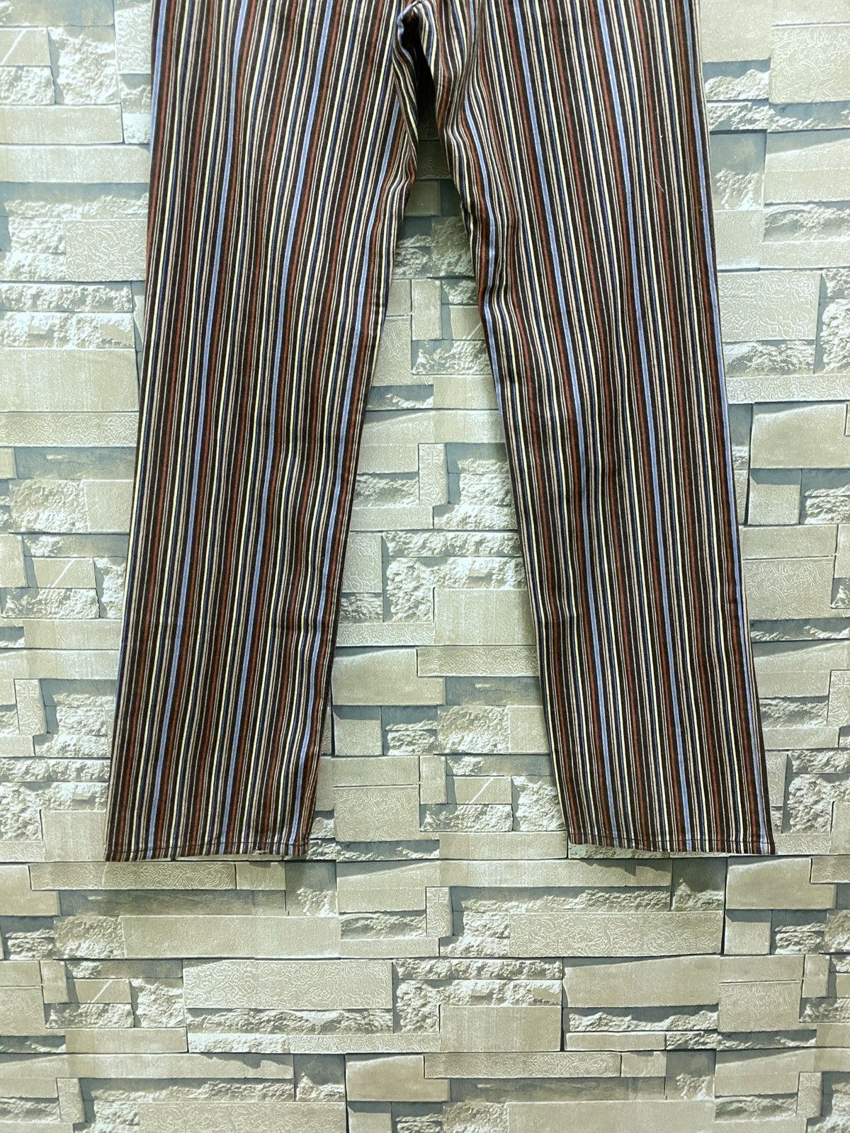 Designer × Japanese Brand INTERNATIONAL WORLD JEANS Multicolour Striped Denim Size US 29 - 10 Thumbnail