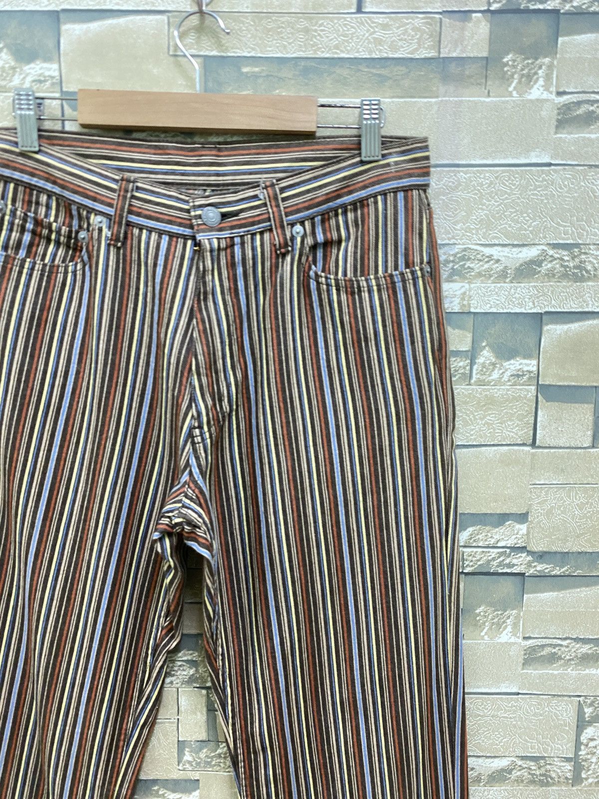 Designer × Japanese Brand INTERNATIONAL WORLD JEANS Multicolour Striped Denim Size US 29 - 5 Thumbnail