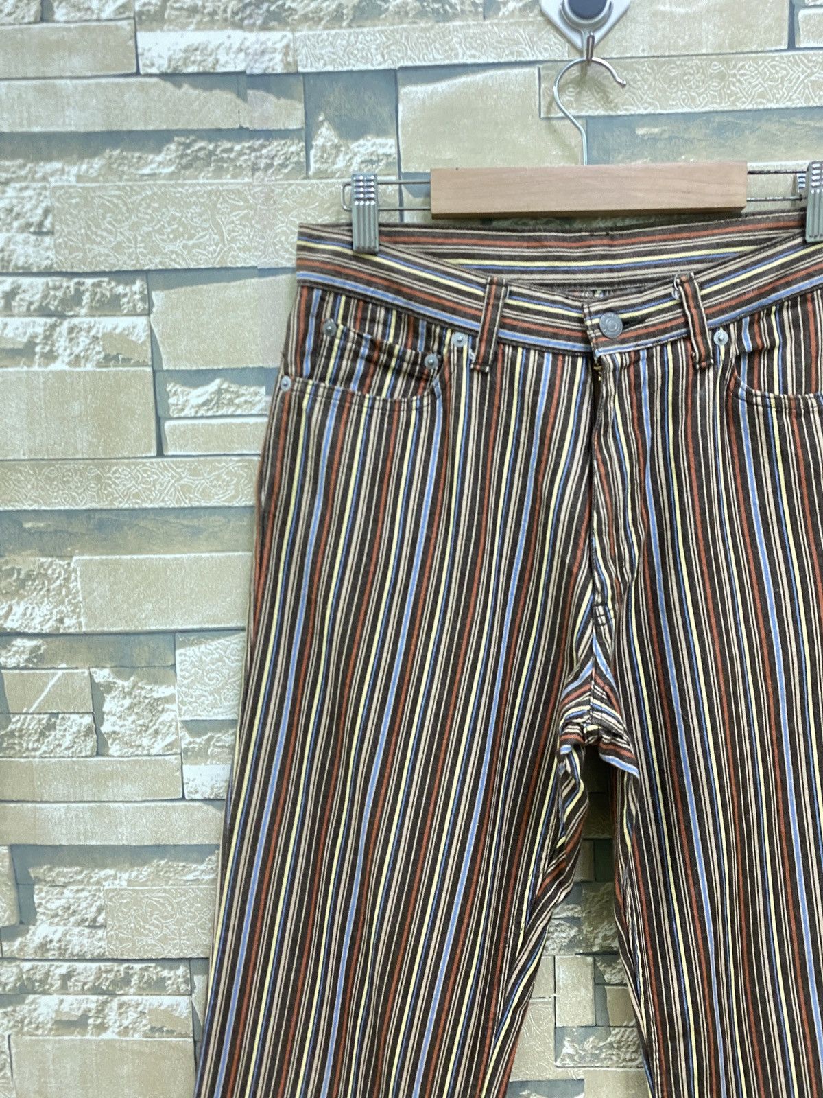 Designer × Japanese Brand INTERNATIONAL WORLD JEANS Multicolour Striped Denim Size US 29 - 4 Thumbnail
