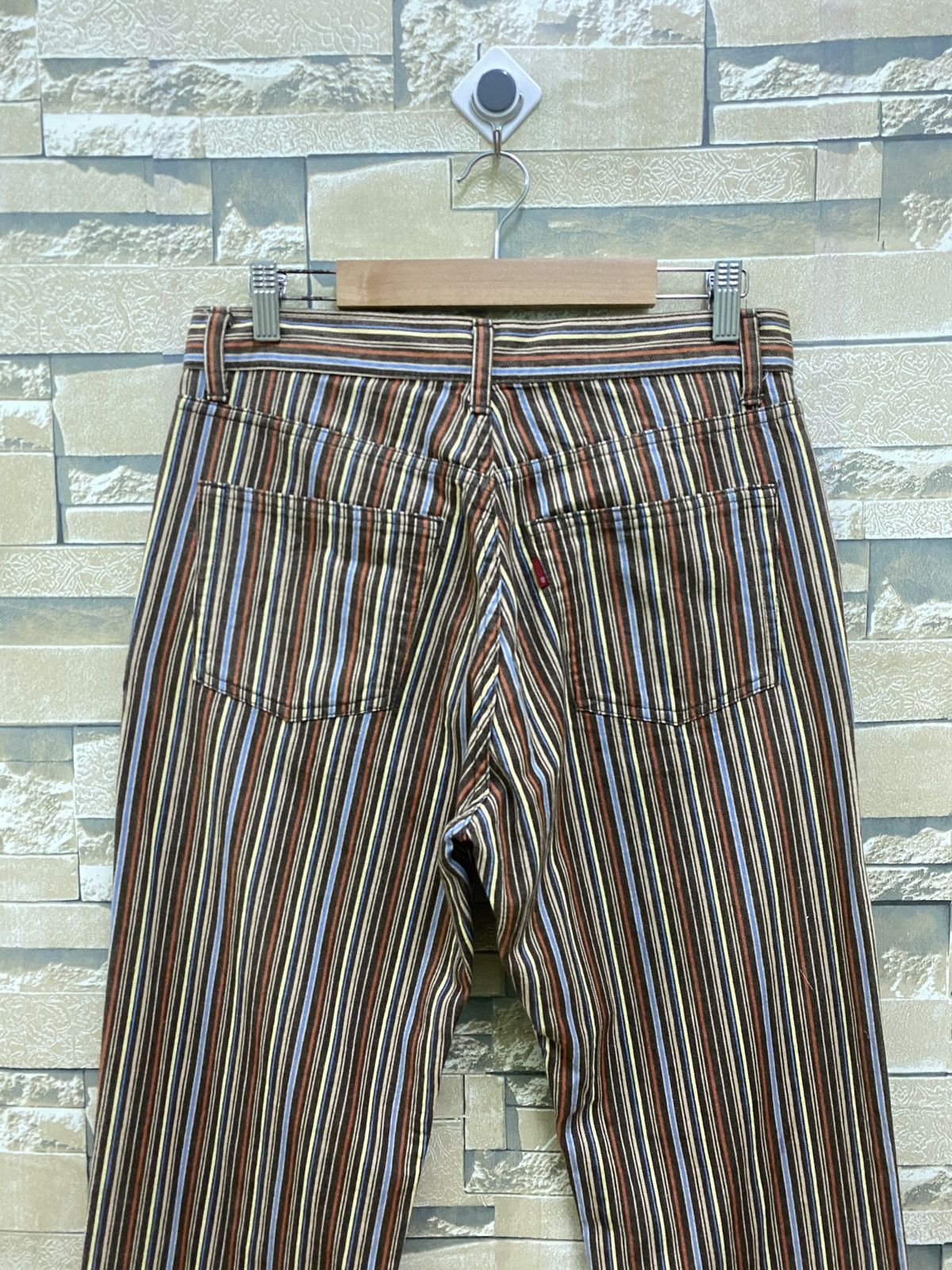 Designer × Japanese Brand INTERNATIONAL WORLD JEANS Multicolour Striped Denim Size US 29 - 7 Thumbnail