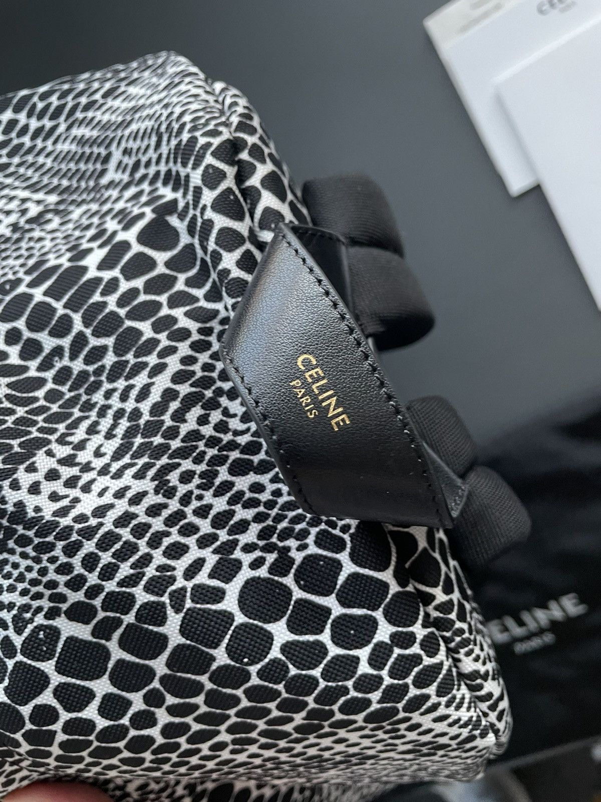 Celine × Hedi Slimane Rare $1,500 Brand NEW Super Runway Python Print Backpack Bag Size ONE SIZE - 4 Thumbnail