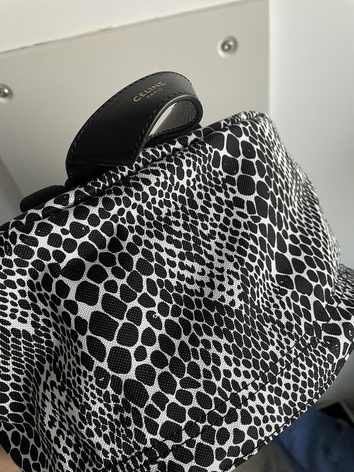 Celine × Hedi Slimane Rare $1,500 Brand NEW Super Runway Python Print Backpack Bag Size ONE SIZE - 21 Thumbnail