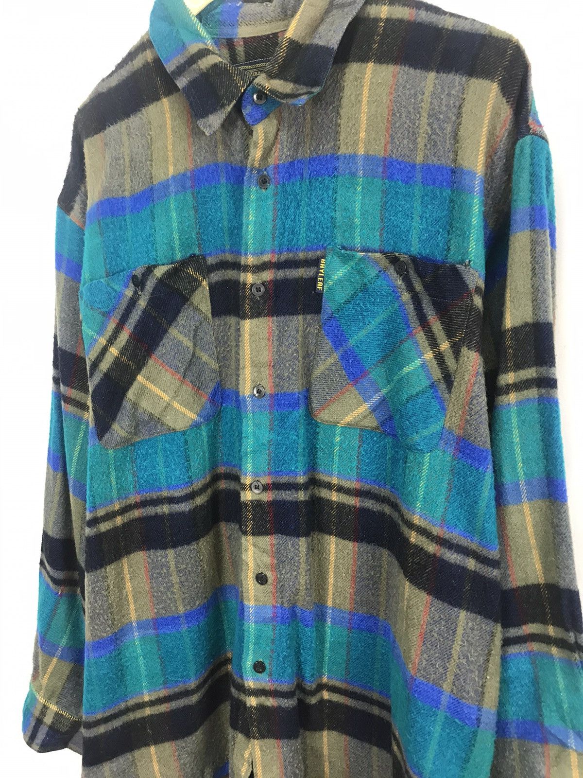 Flannel × Japanese Brand × Vintage Bayleaf wool flannel button up shirt Size US L / EU 52-54 / 3 - 5 Thumbnail