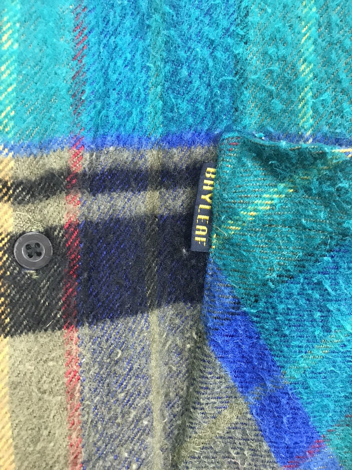 Flannel × Japanese Brand × Vintage Bayleaf wool flannel button up shirt Size US L / EU 52-54 / 3 - 4 Thumbnail