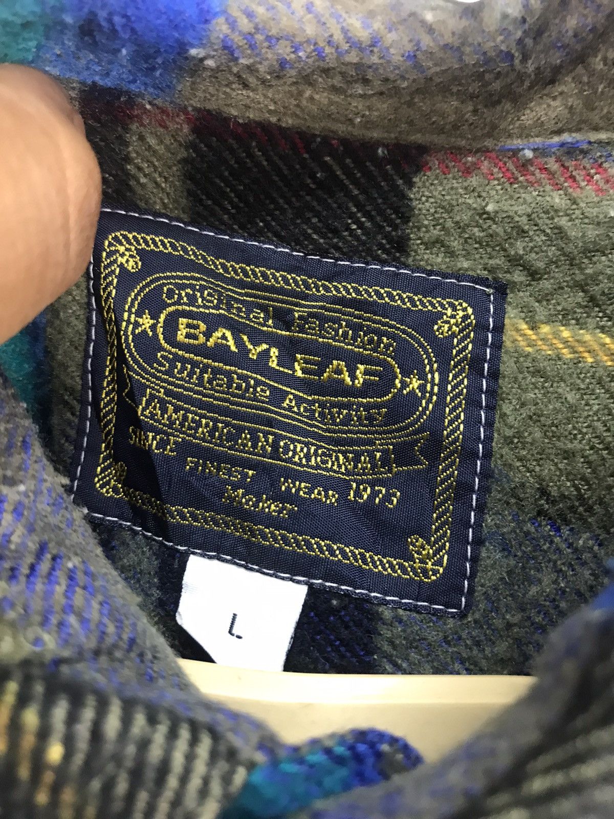Flannel × Japanese Brand × Vintage Bayleaf wool flannel button up shirt Size US L / EU 52-54 / 3 - 3 Thumbnail