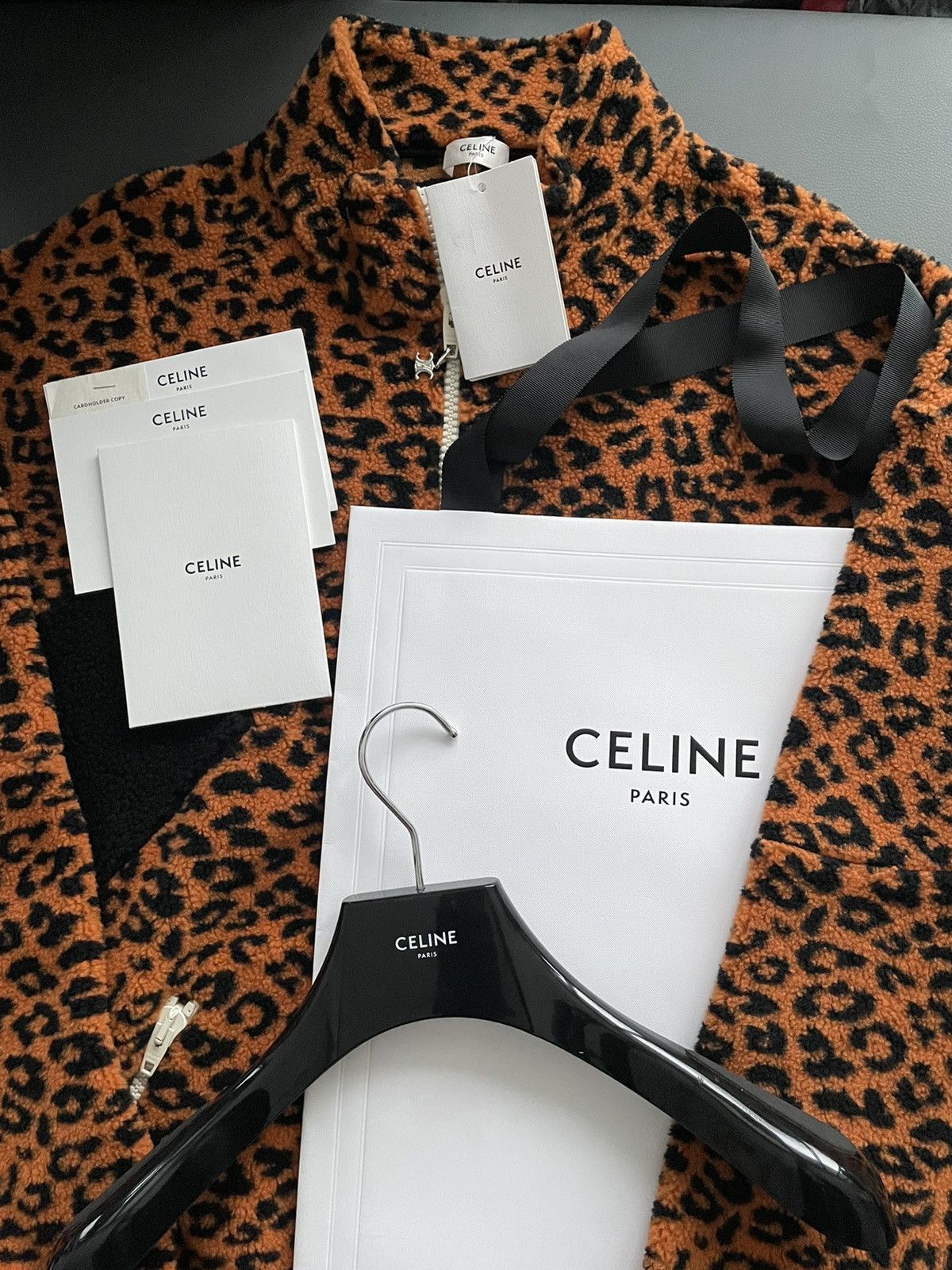 Celine × Hedi Slimane Super Runway Dancing Kid / Celine by Hedi Leopard Jacket Size US XXL / EU 58 / 5 - 18 Thumbnail