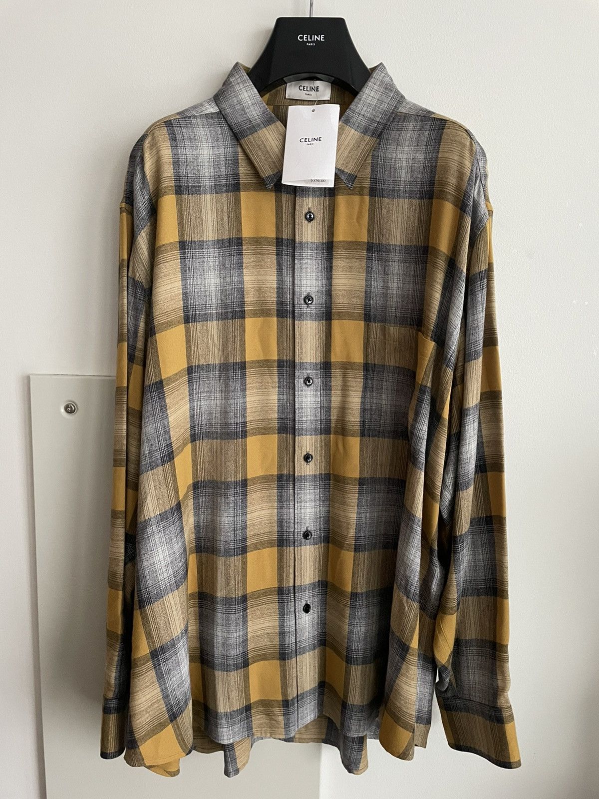 Celine × Hedi Slimane Rare Brand NEW Dancing Kid Super SS21 Runway Flannel Shirt Size US XL / EU 56 / 4 - 2 Thumbnail