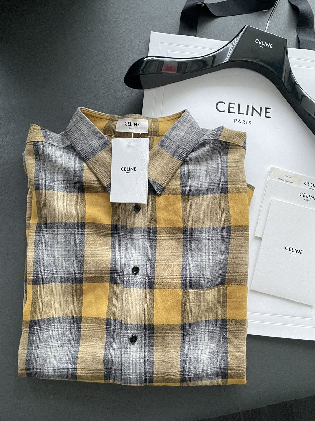 Celine × Hedi Slimane Rare Brand NEW Dancing Kid Super SS21 Runway Flannel Shirt Size US XL / EU 56 / 4 - 21 Thumbnail