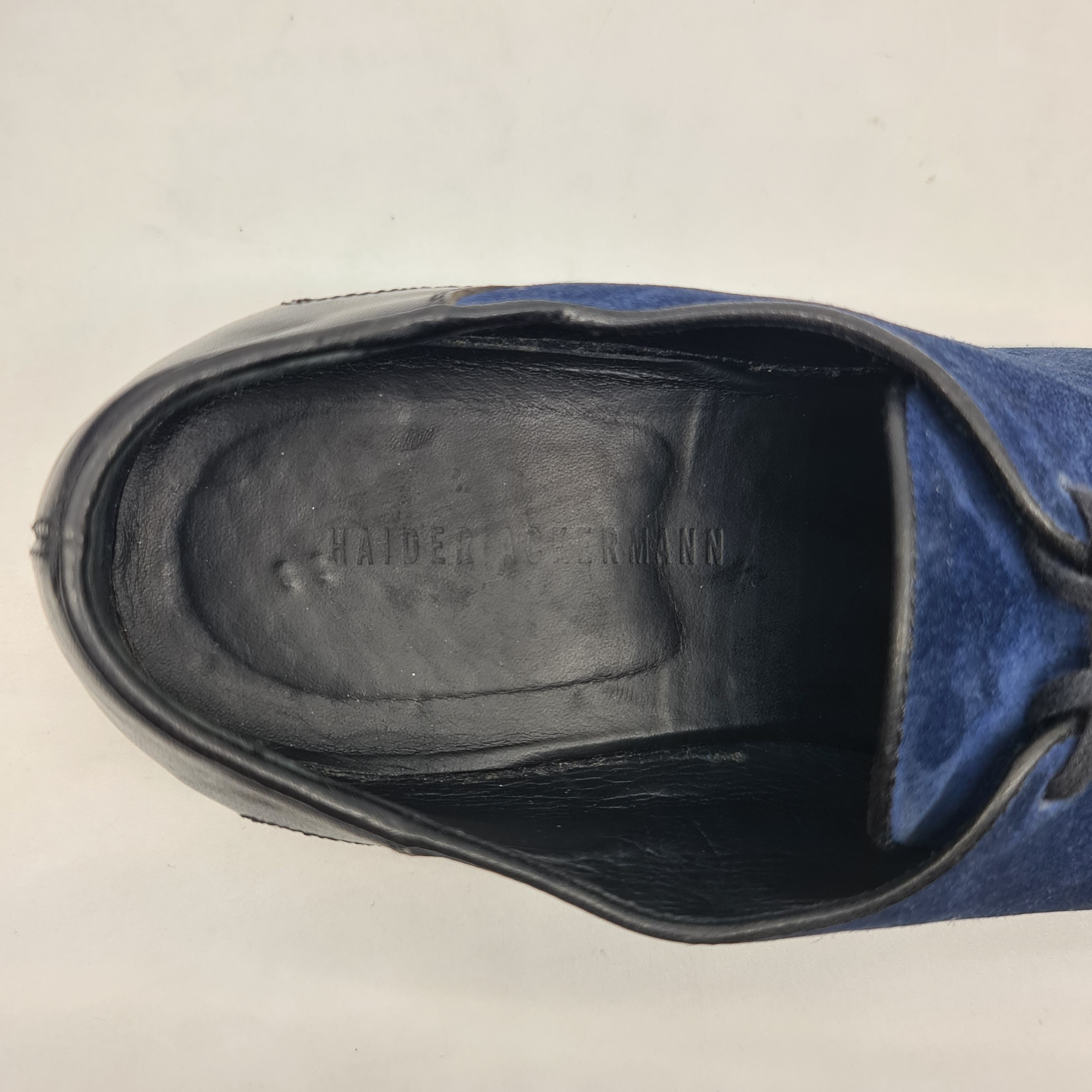 Haider Ackermann Haider Ackermann - SS16 Runway Blue Suede Oxford Shoes Size US 8 / EU 41 - 9 Thumbnail