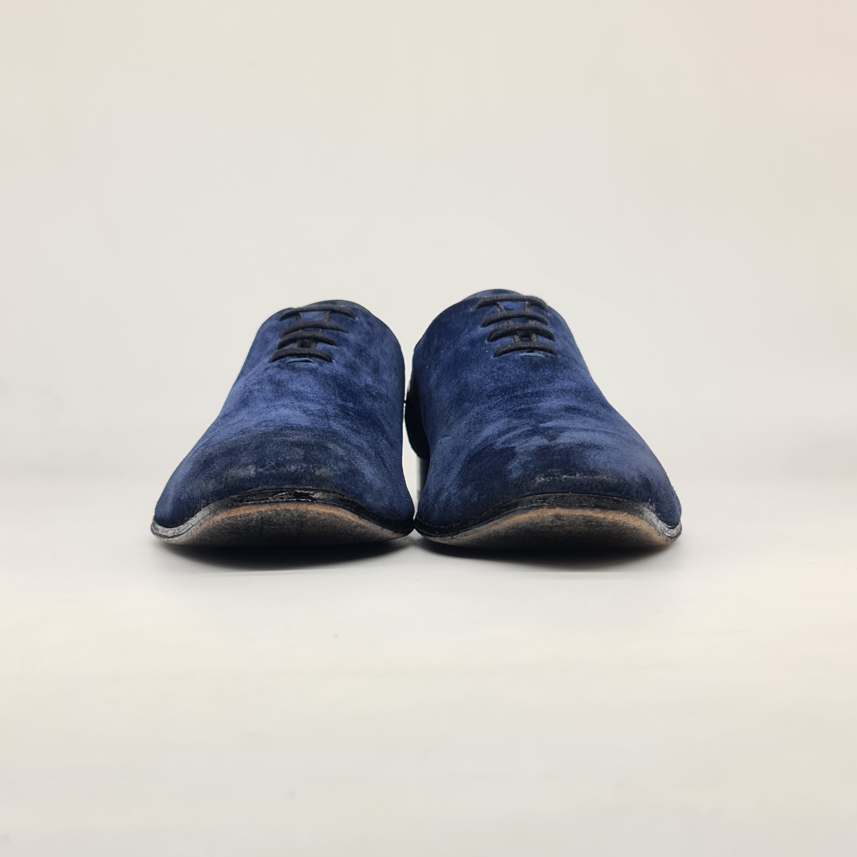 Haider Ackermann Haider Ackermann - SS16 Runway Blue Suede Oxford Shoes Size US 8 / EU 41 - 2 Thumbnail