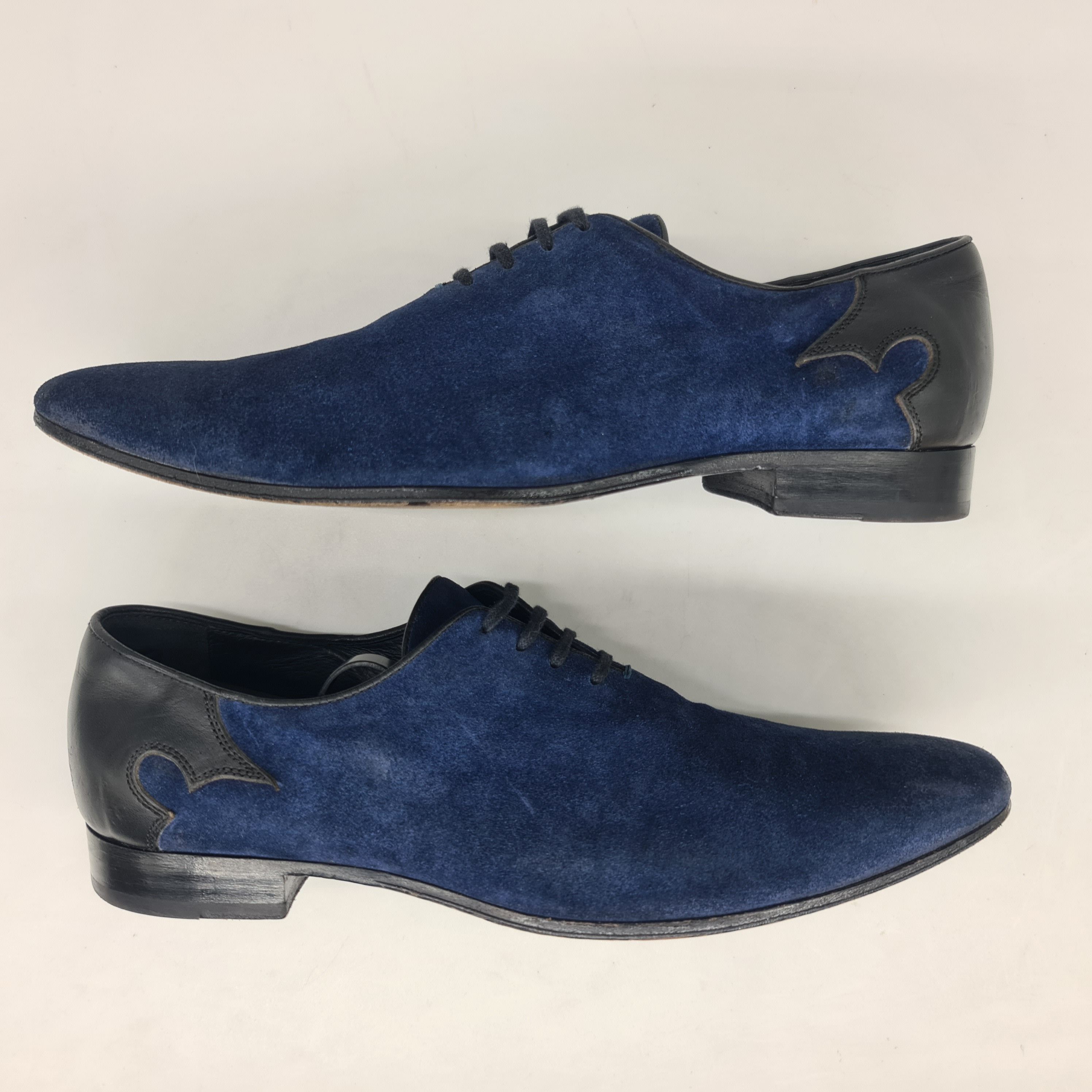 Haider Ackermann Haider Ackermann - SS16 Runway Blue Suede Oxford Shoes Size US 8 / EU 41 - 4 Thumbnail