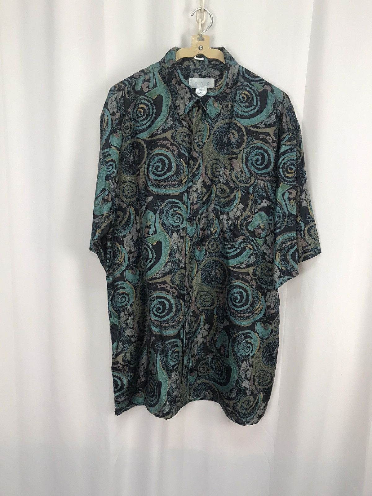 Japanese Brand × Other Overprint silk button up shirt by XYZ Size US L / EU 52-54 / 3 - 5 Thumbnail