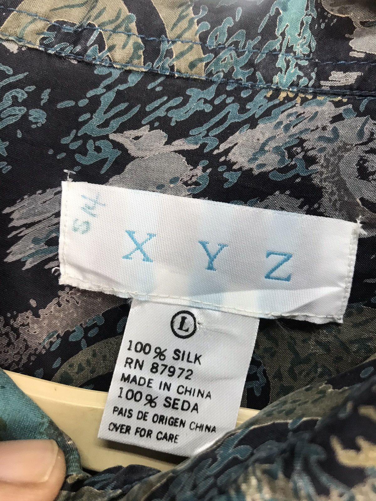 Japanese Brand × Other Overprint silk button up shirt by XYZ Size US L / EU 52-54 / 3 - 4 Thumbnail