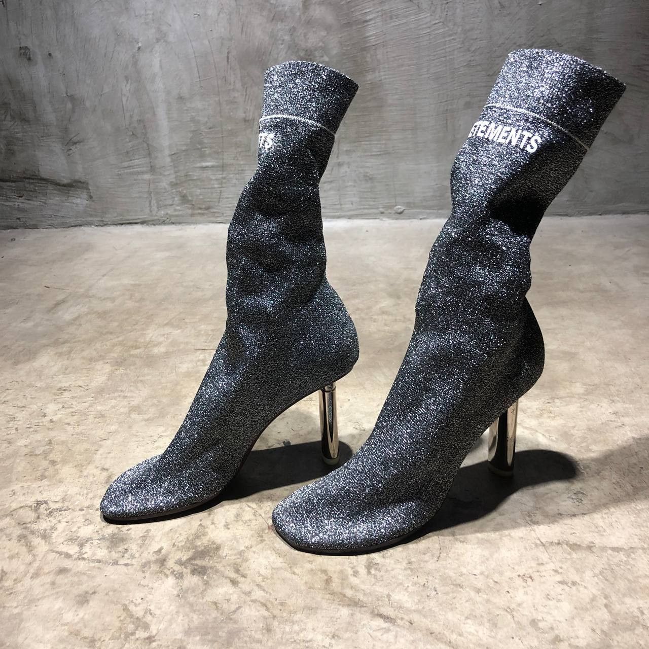 Vetements Vetements Lighter Heel Glittery reflective Sock boots Size US 6 / IT 36 - 4 Thumbnail