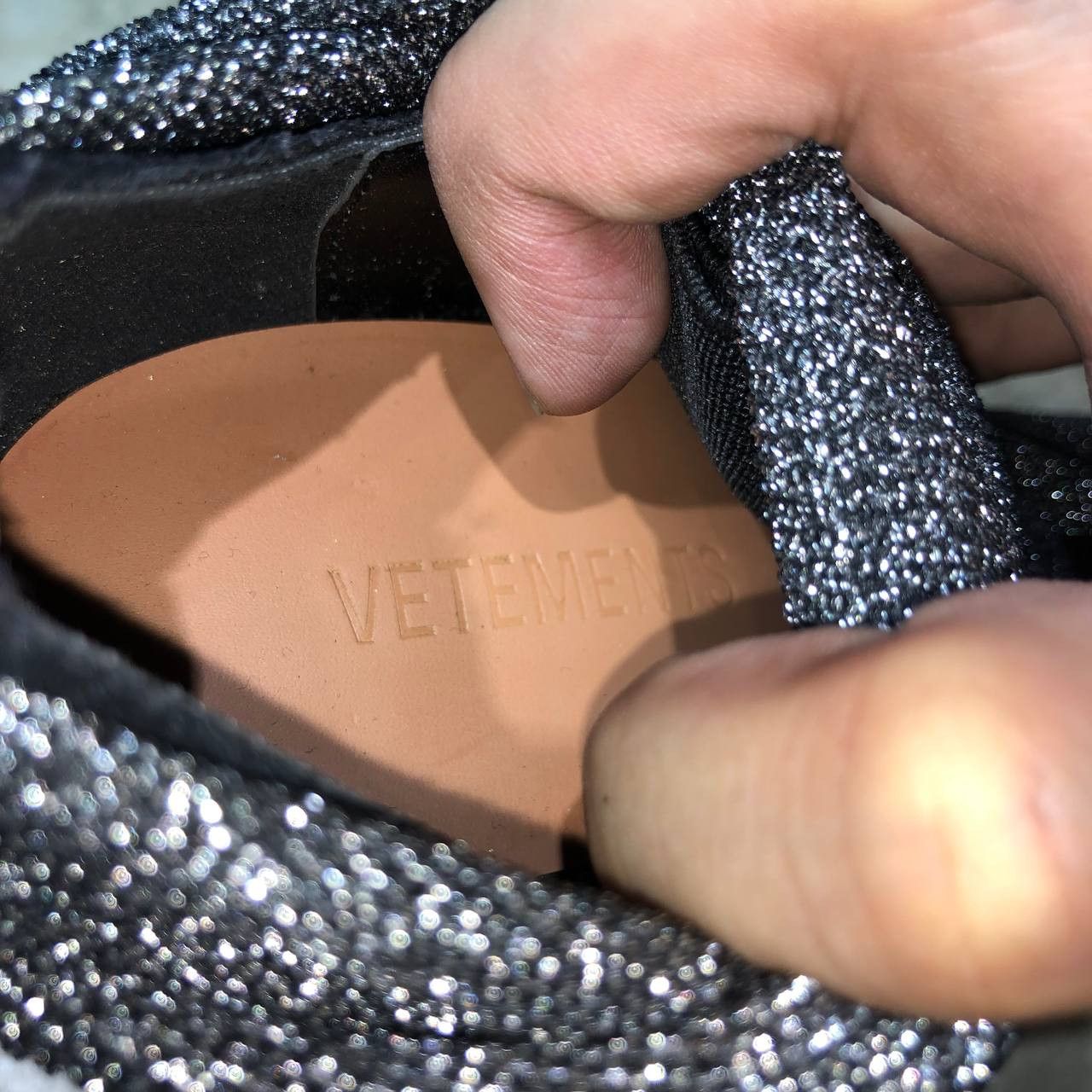Vetements Vetements Lighter Heel Glittery reflective Sock boots Size US 6 / IT 36 - 22 Thumbnail