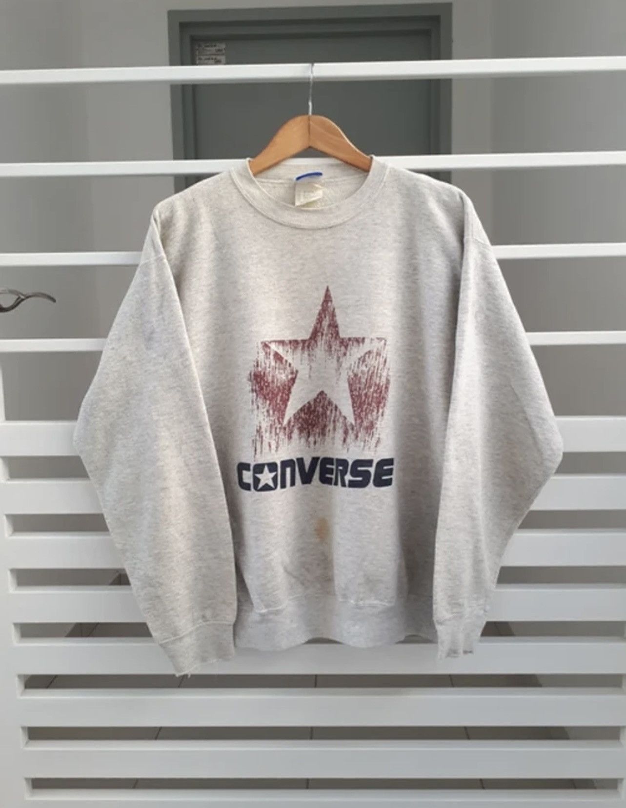 Converse × Vintage Vintage 80s 90s Converse Logo Sweatshirt Size US L / EU 52-54 / 3 - 1 Thumbnail