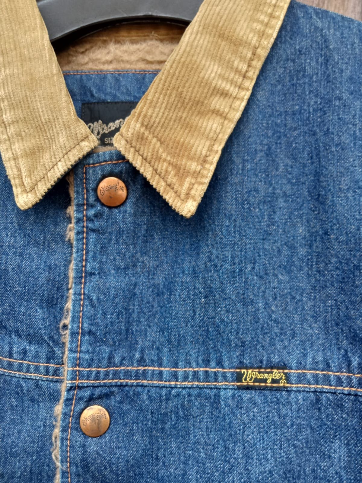 Vintage Vintage Wrangler Denim Jacket Sherpa Mens Small Size US XS / EU 42 / 0 - 2 Thumbnail