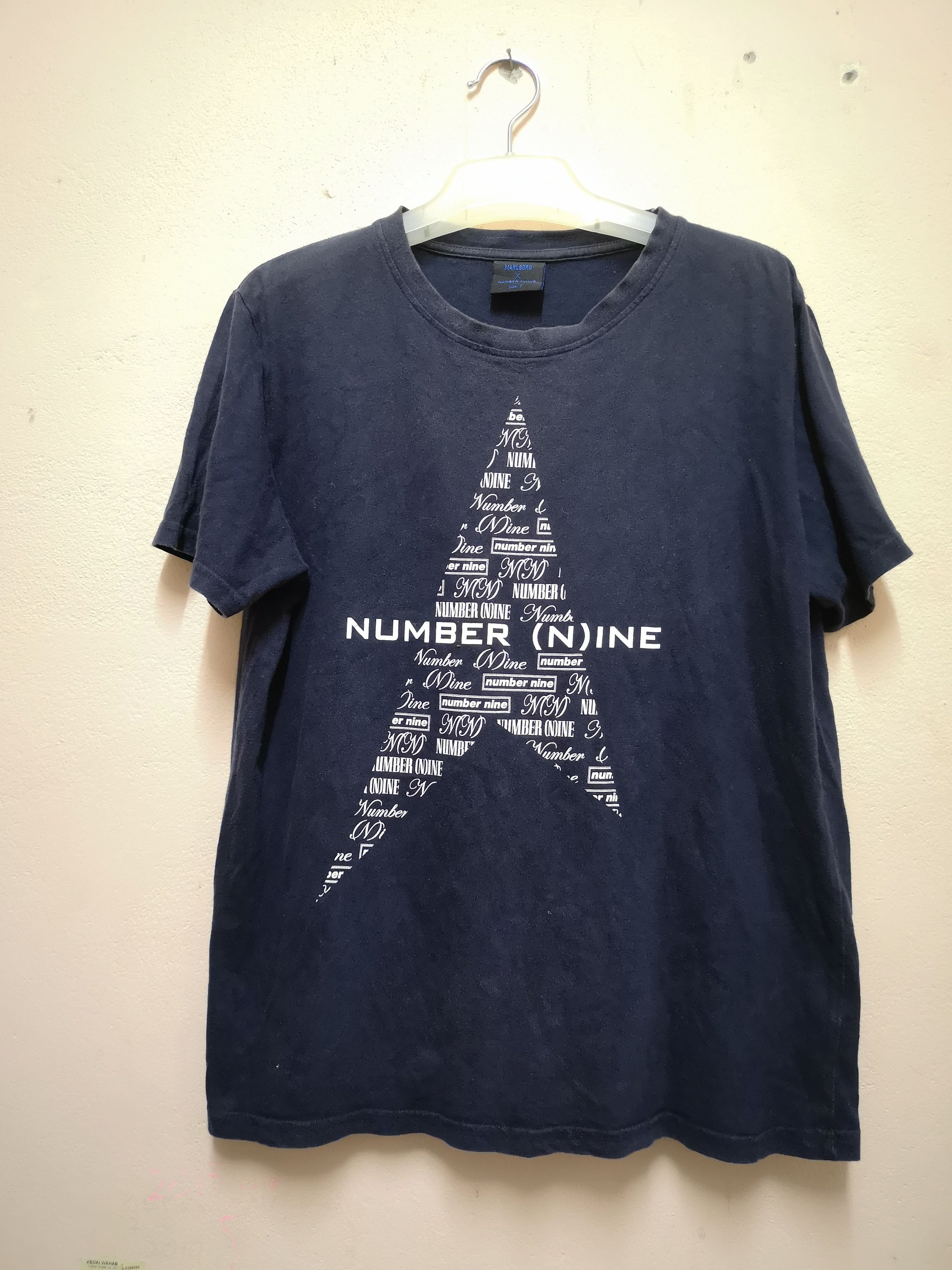 image of Number N Ine Star Multi Logo Tee in Blue, Men's (Size Medium)