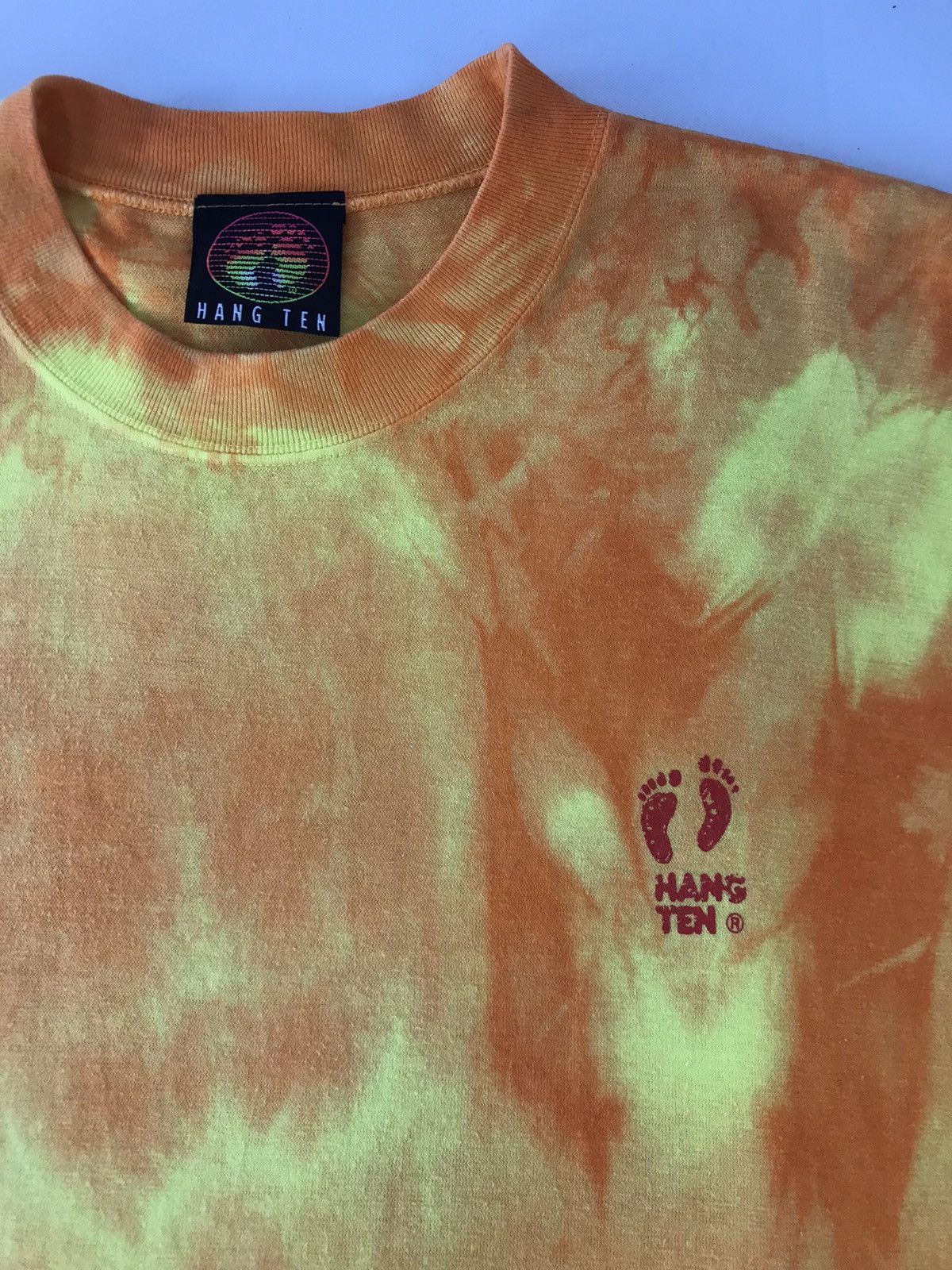 Hang Ten × Liquid Blue × Vintage Vintage Hang Ten Big Logo Beck Tye Dye Tee Size US L / EU 52-54 / 3 - 4 Thumbnail