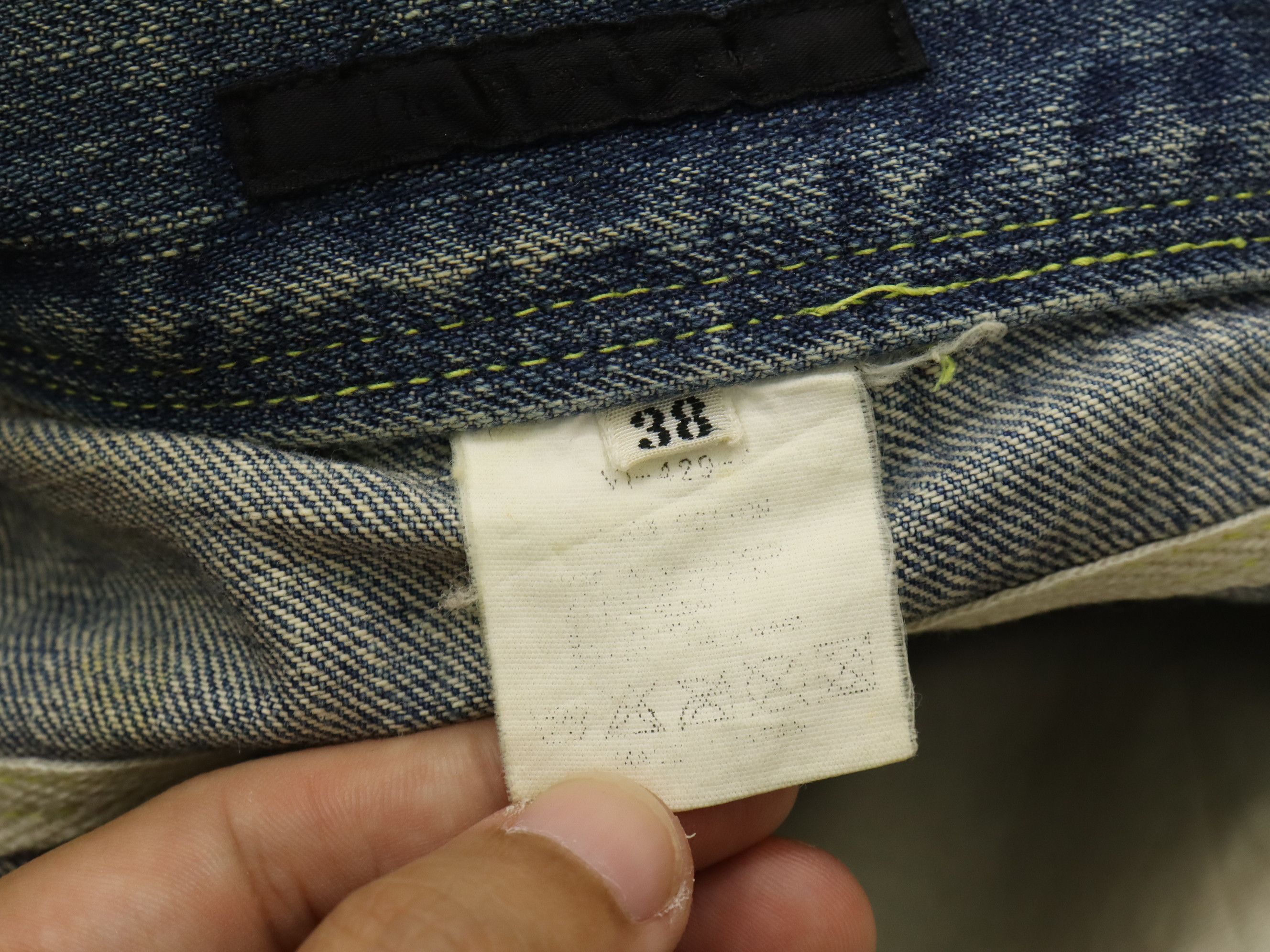 The Viridi-anne Selvedge Clawmark Effects Seasoned Denim Jean Pant Size US 29 - 21 Thumbnail