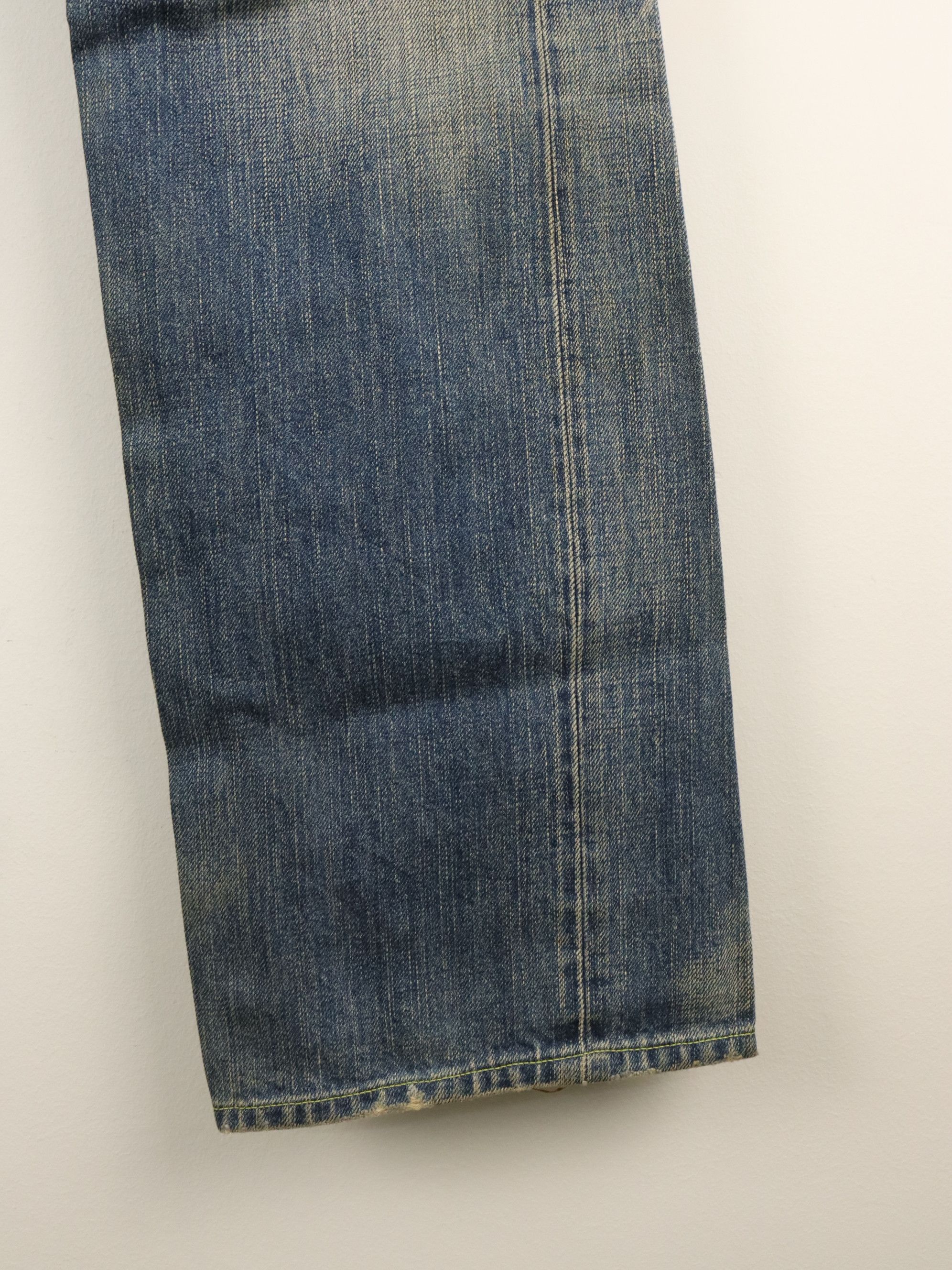 The Viridi-anne Selvedge Clawmark Effects Seasoned Denim Jean Pant Size US 29 - 16 Thumbnail