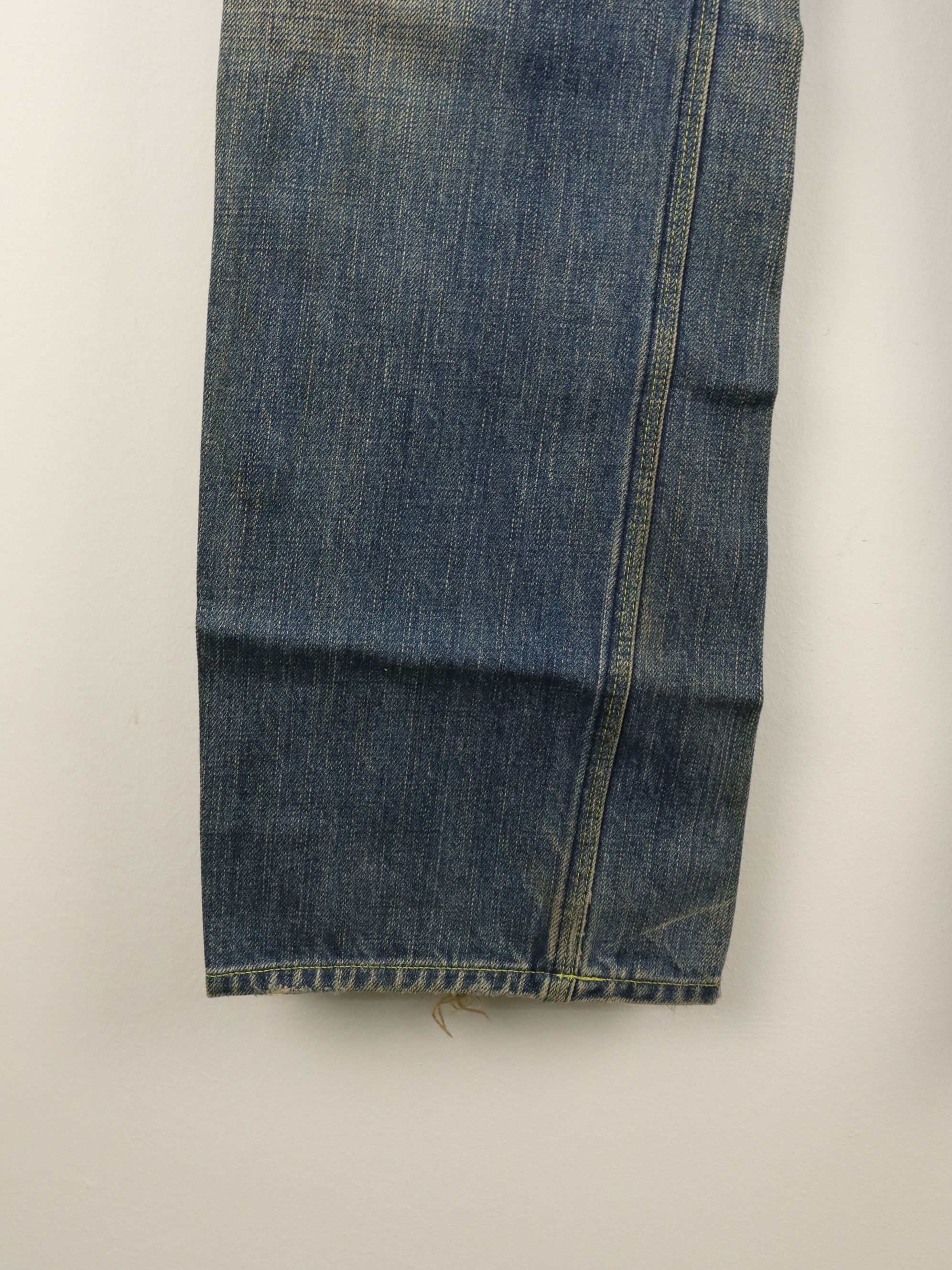 The Viridi-anne Selvedge Clawmark Effects Seasoned Denim Jean Pant Size US 29 - 17 Thumbnail