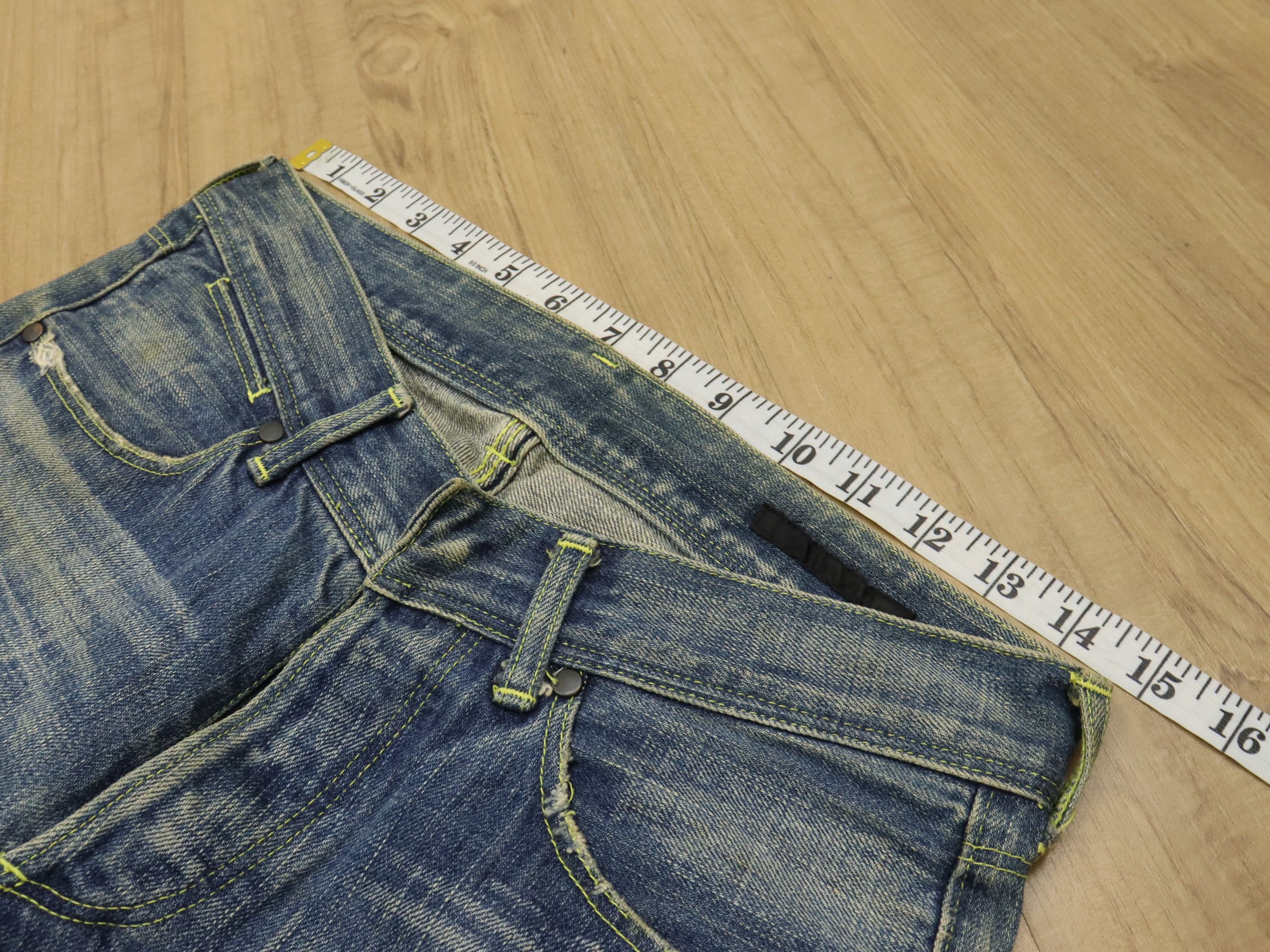 The Viridi-anne Selvedge Clawmark Effects Seasoned Denim Jean Pant Size US 29 - 23 Thumbnail