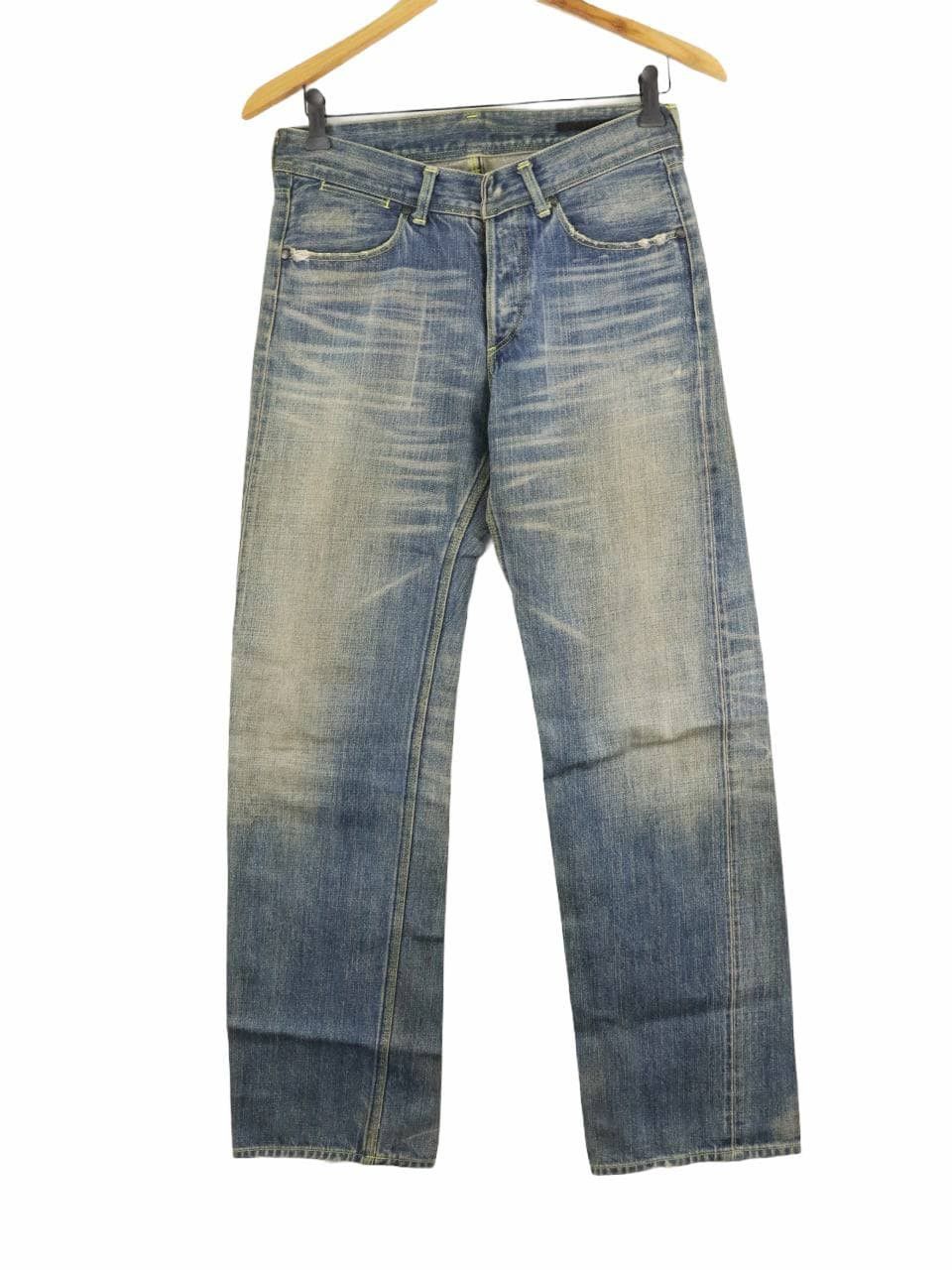 The Viridi-anne Selvedge Clawmark Effects Seasoned Denim Jean Pant Size US 29 - 2 Thumbnail