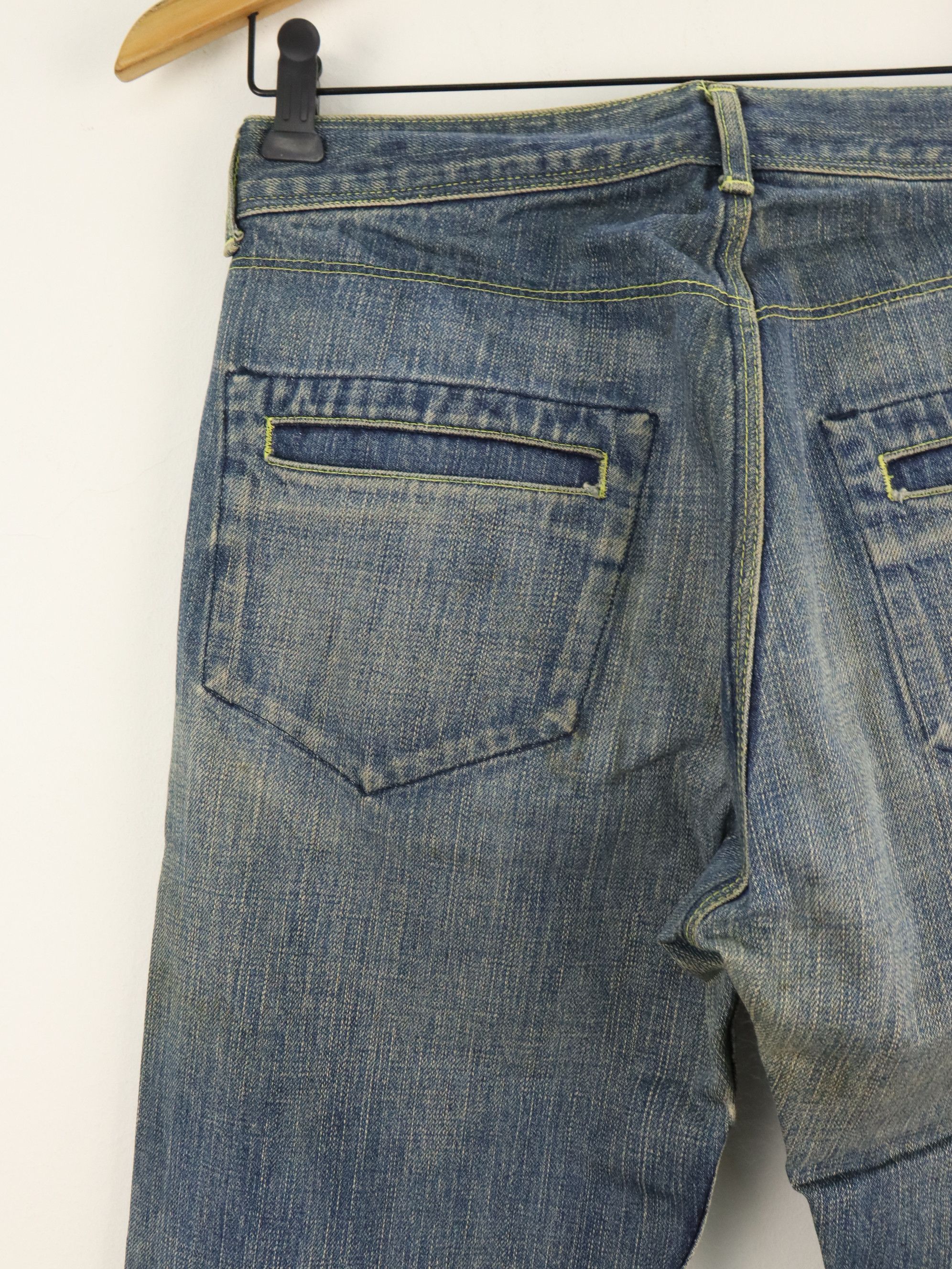 The Viridi-anne Selvedge Clawmark Effects Seasoned Denim Jean Pant Size US 29 - 8 Thumbnail