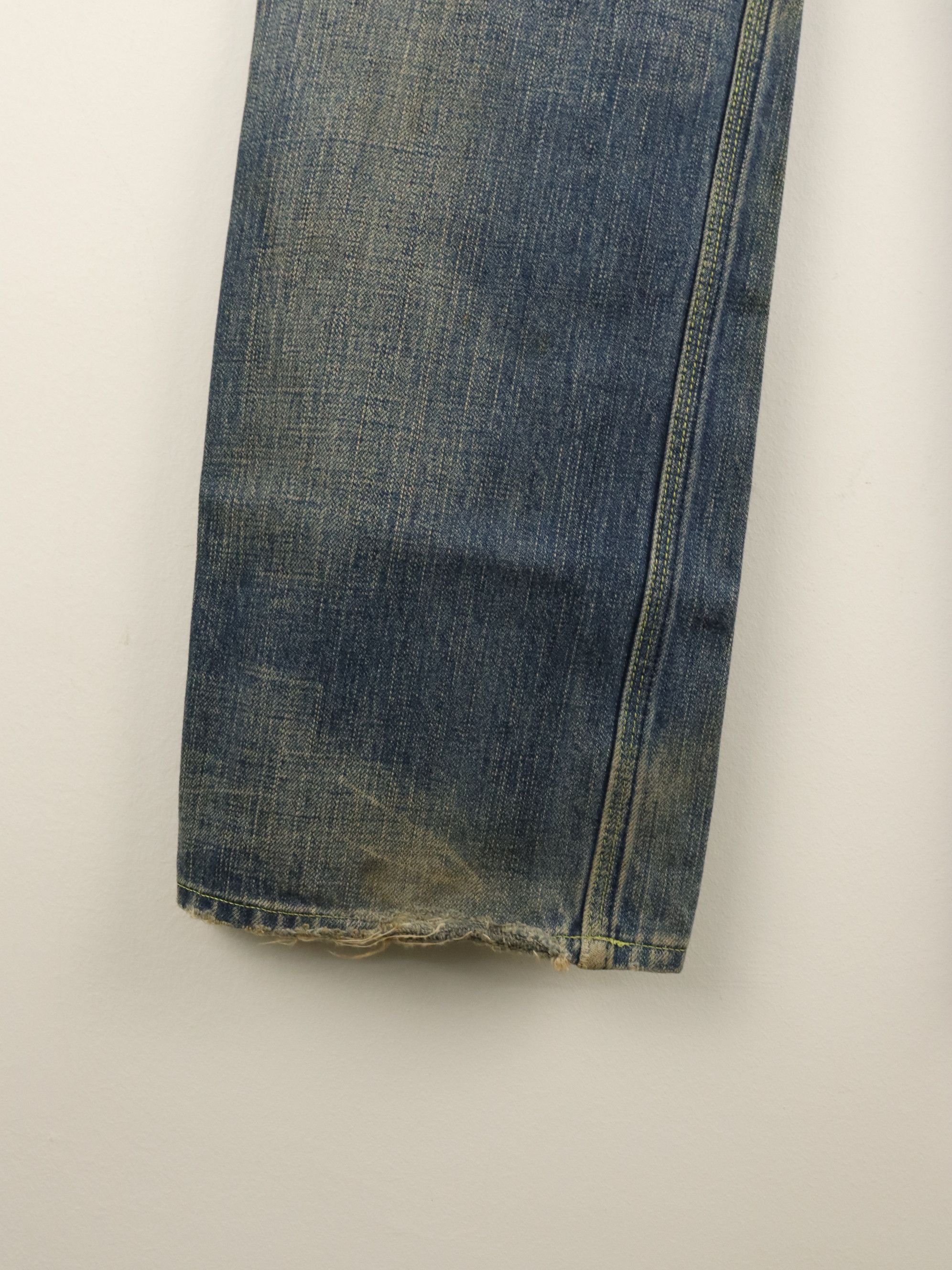 The Viridi-anne Selvedge Clawmark Effects Seasoned Denim Jean Pant Size US 29 - 19 Thumbnail