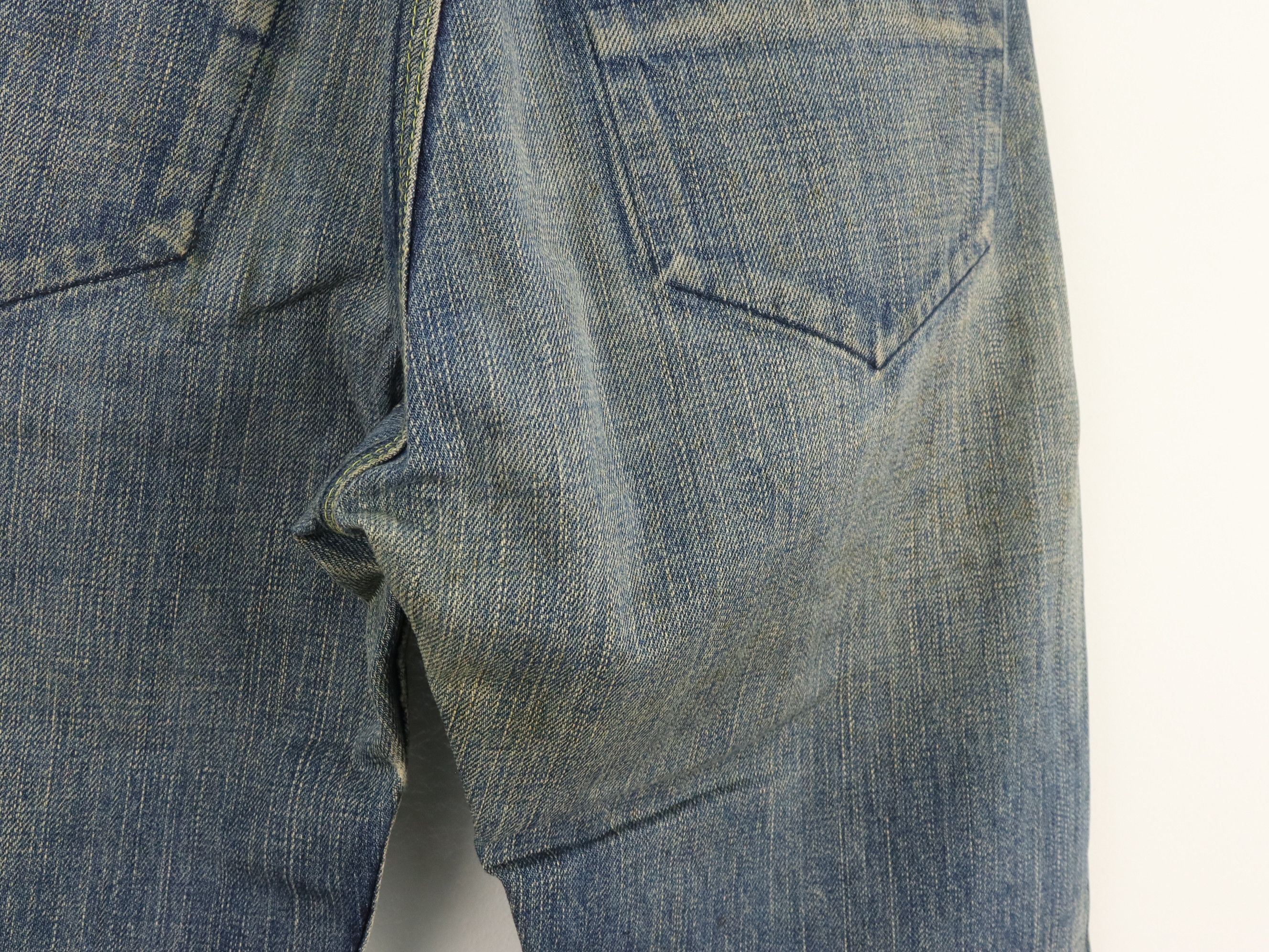 The Viridi-anne Selvedge Clawmark Effects Seasoned Denim Jean Pant Size US 29 - 15 Thumbnail