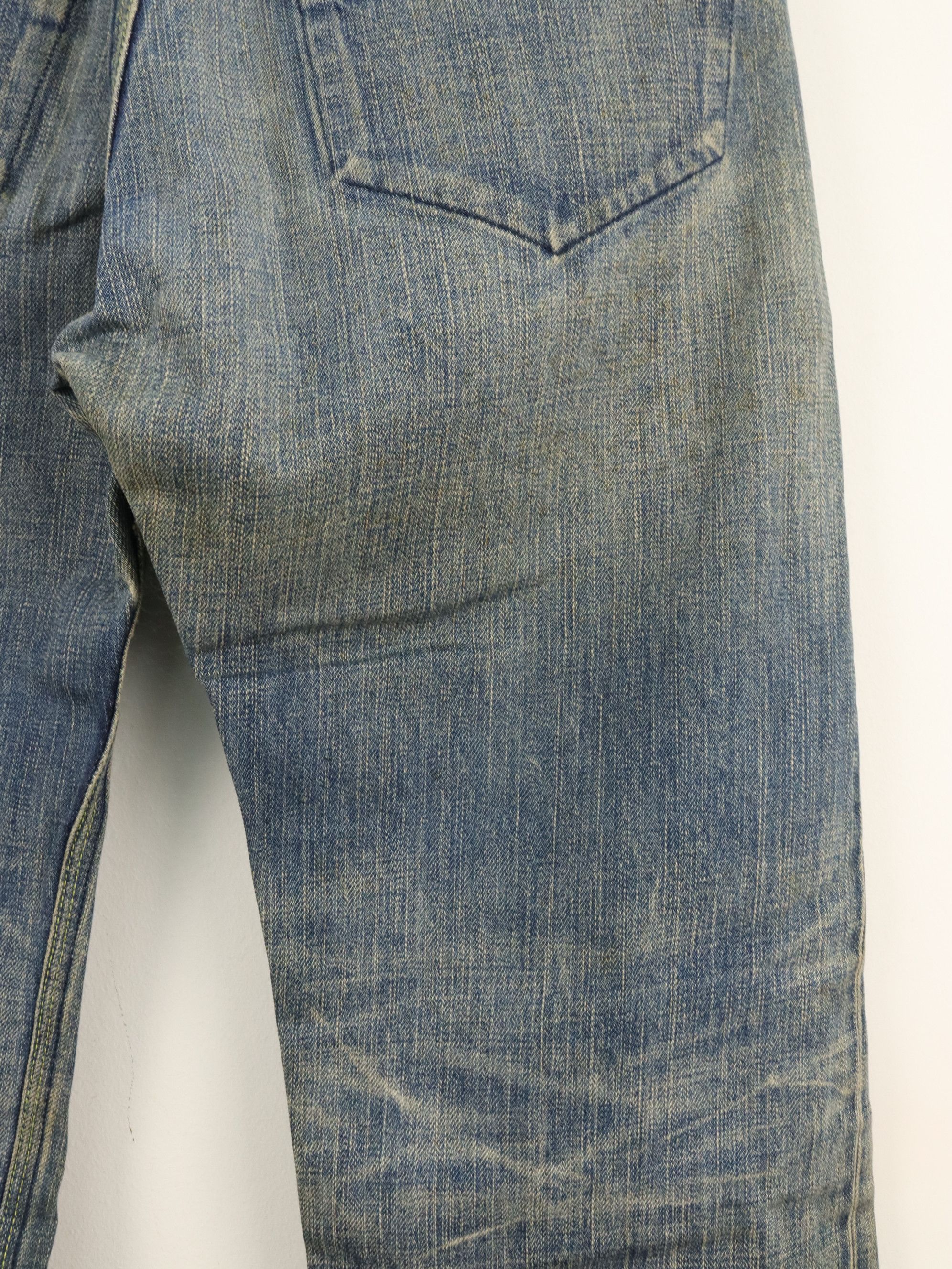 The Viridi-anne Selvedge Clawmark Effects Seasoned Denim Jean Pant Size US 29 - 14 Thumbnail