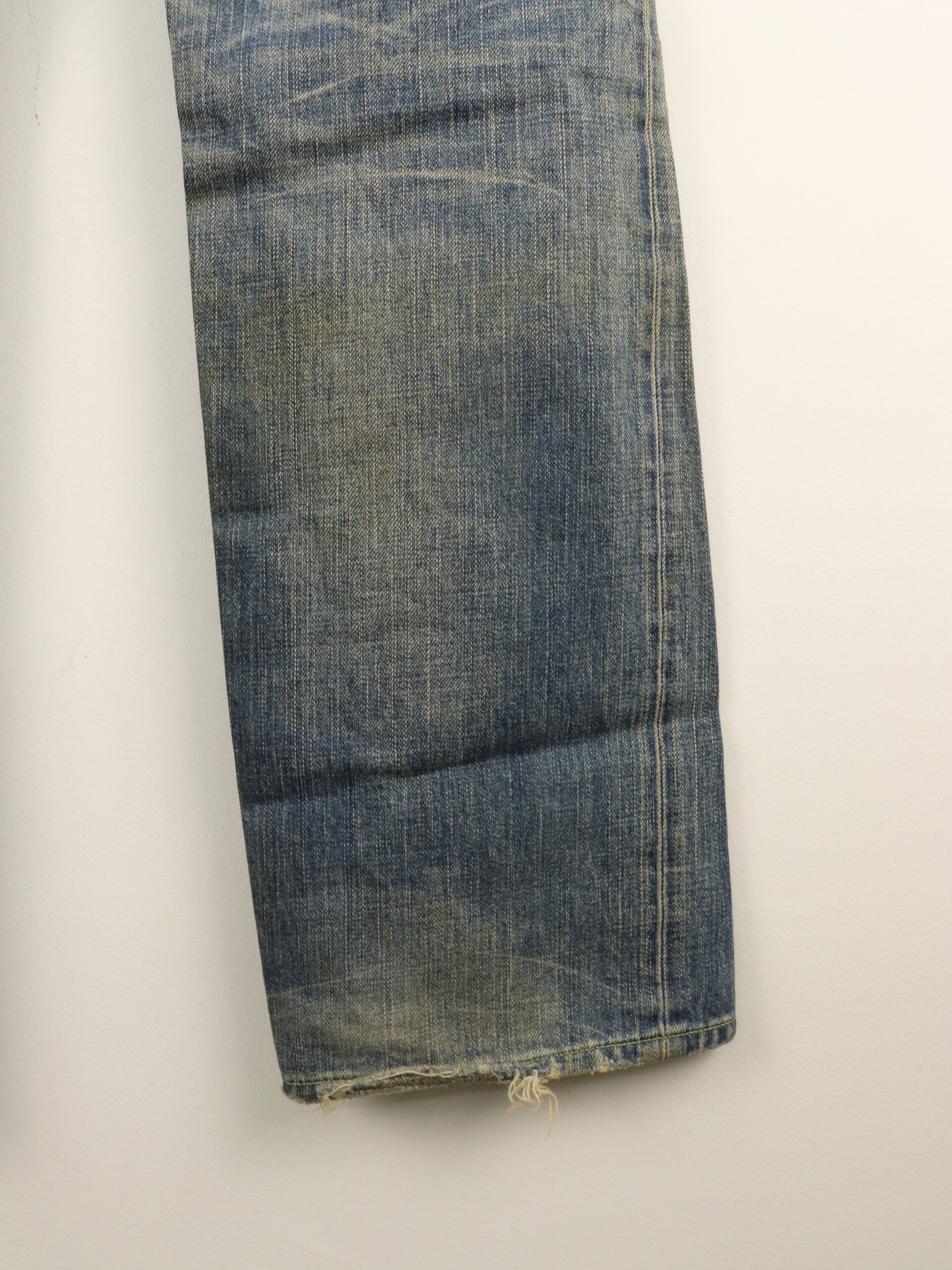 The Viridi-anne Selvedge Clawmark Effects Seasoned Denim Jean Pant Size US 29 - 18 Thumbnail