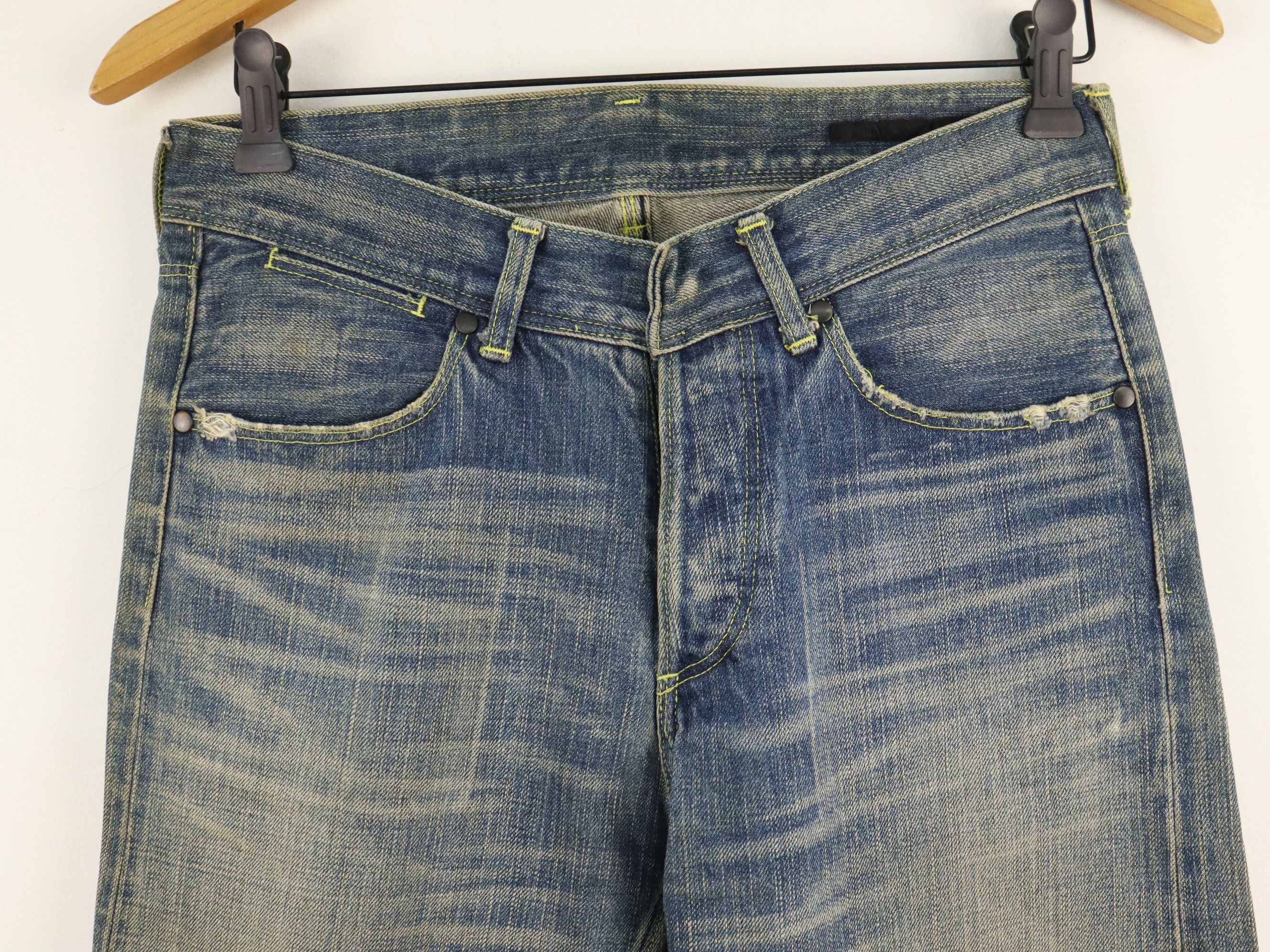 The Viridi-anne Selvedge Clawmark Effects Seasoned Denim Jean Pant Size US 29 - 6 Thumbnail