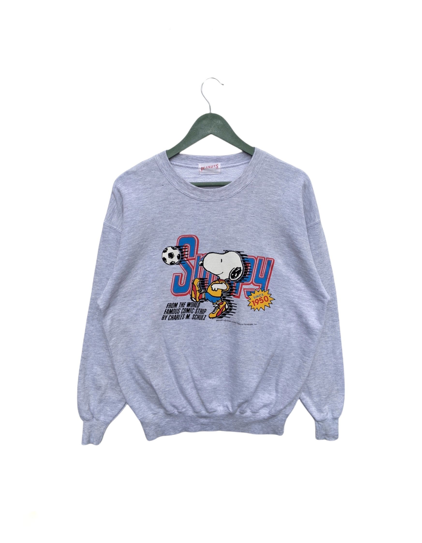 image of Cartoon Network x Peanuts Vintage Peanuts Sweatshirt in Grey, Men's (Size Medium)