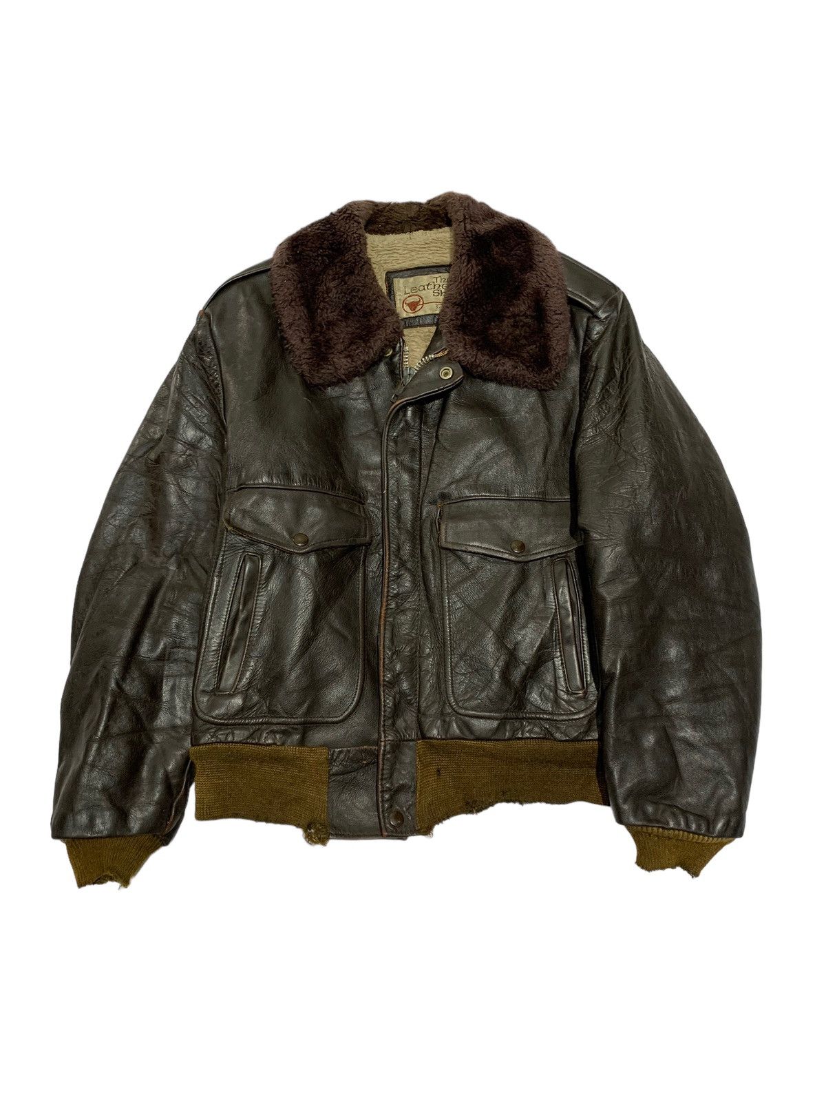 Genuine Leather 🔥VTG 50s SEARS TYPE A-2 LEATHER JACKETS Size US S / EU 44-46 / 1 - 1 Thumbnail