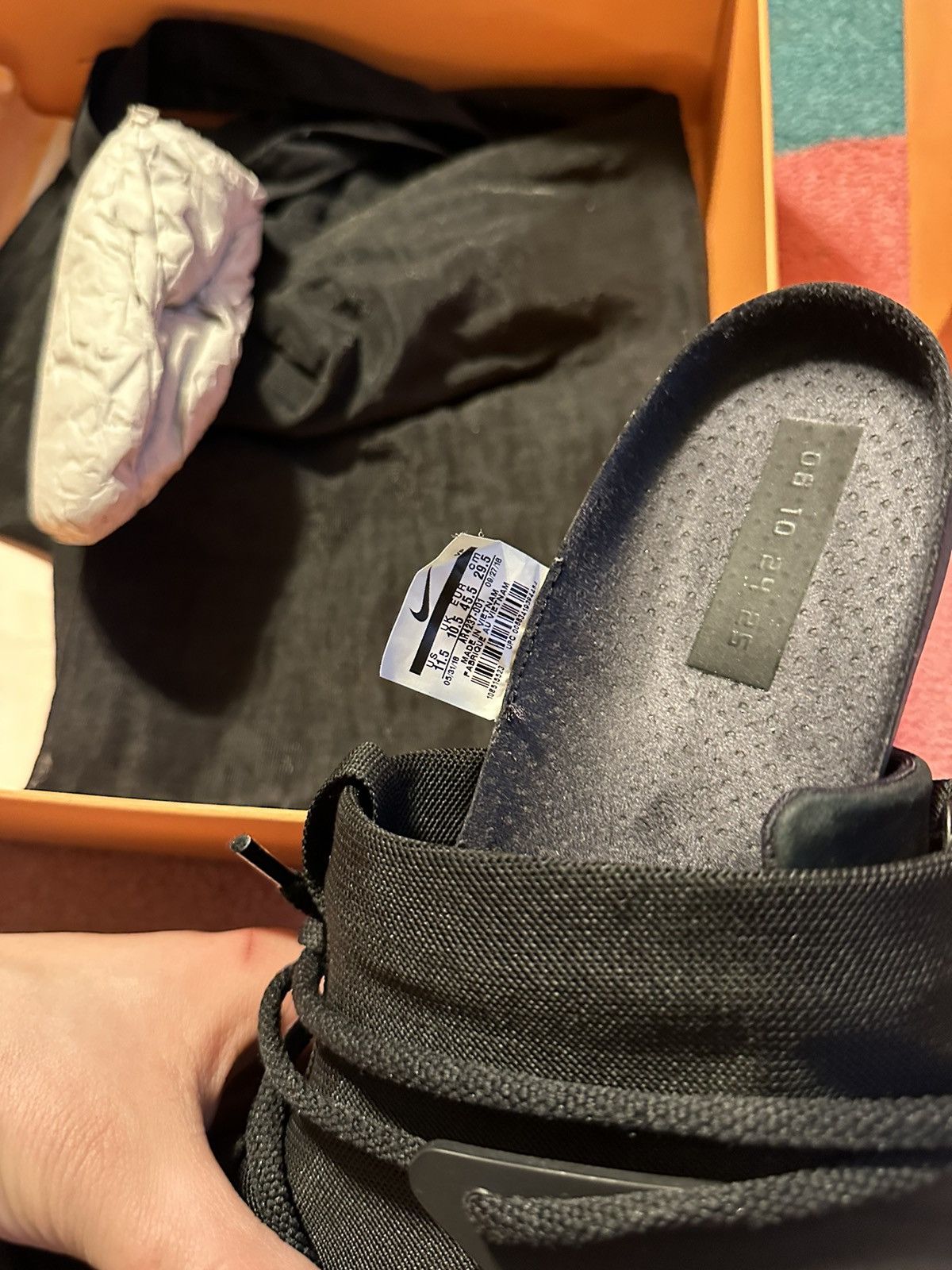 Fear of God × Nike Nike Air Fear of God 1 Black Size US 11.5 / EU 44-45 - 8 Thumbnail