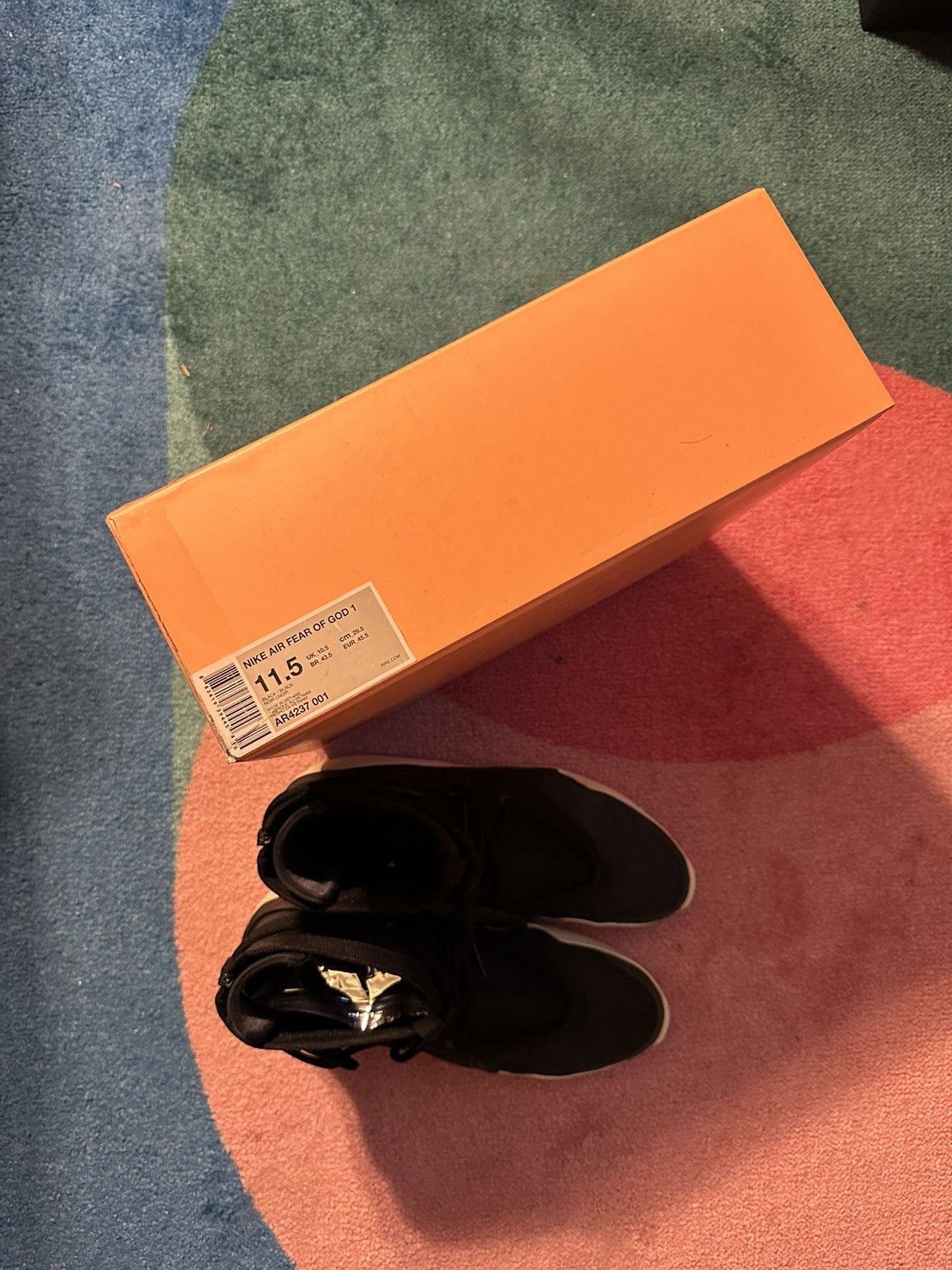 Fear of God × Nike Nike Air Fear of God 1 Black Size US 11.5 / EU 44-45 - 6 Thumbnail
