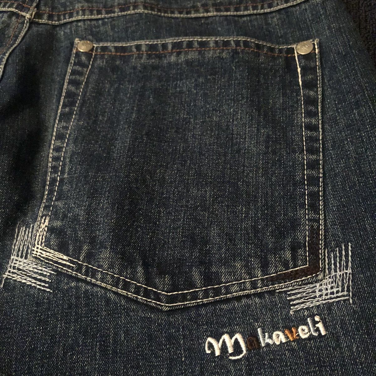 Makaveli Vintage 90s Makaveli Tupac 2Pac Baggy Rap Denim Jeans 38x34 Size US 38 / EU 54 - 5 Thumbnail