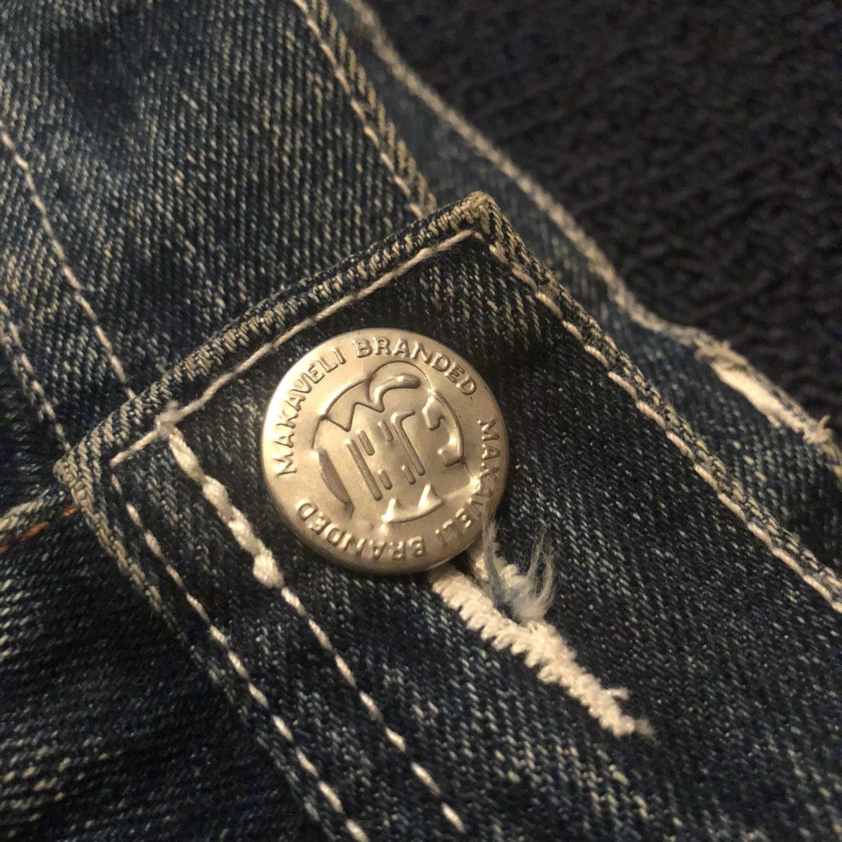 Makaveli Vintage 90s Makaveli Tupac 2Pac Baggy Rap Denim Jeans 38x34 Size US 38 / EU 54 - 9 Thumbnail