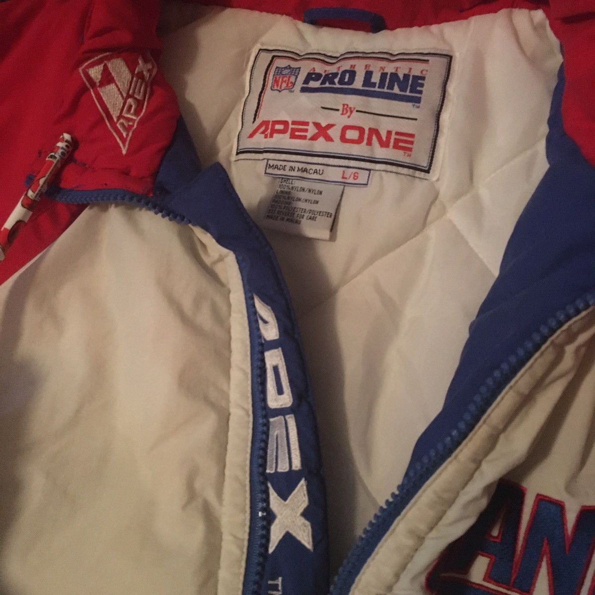 Apex One Vintage Apex One Pro Line New York Giants Zip Puffer Jacket Size US L / EU 52-54 / 3 - 4 Thumbnail